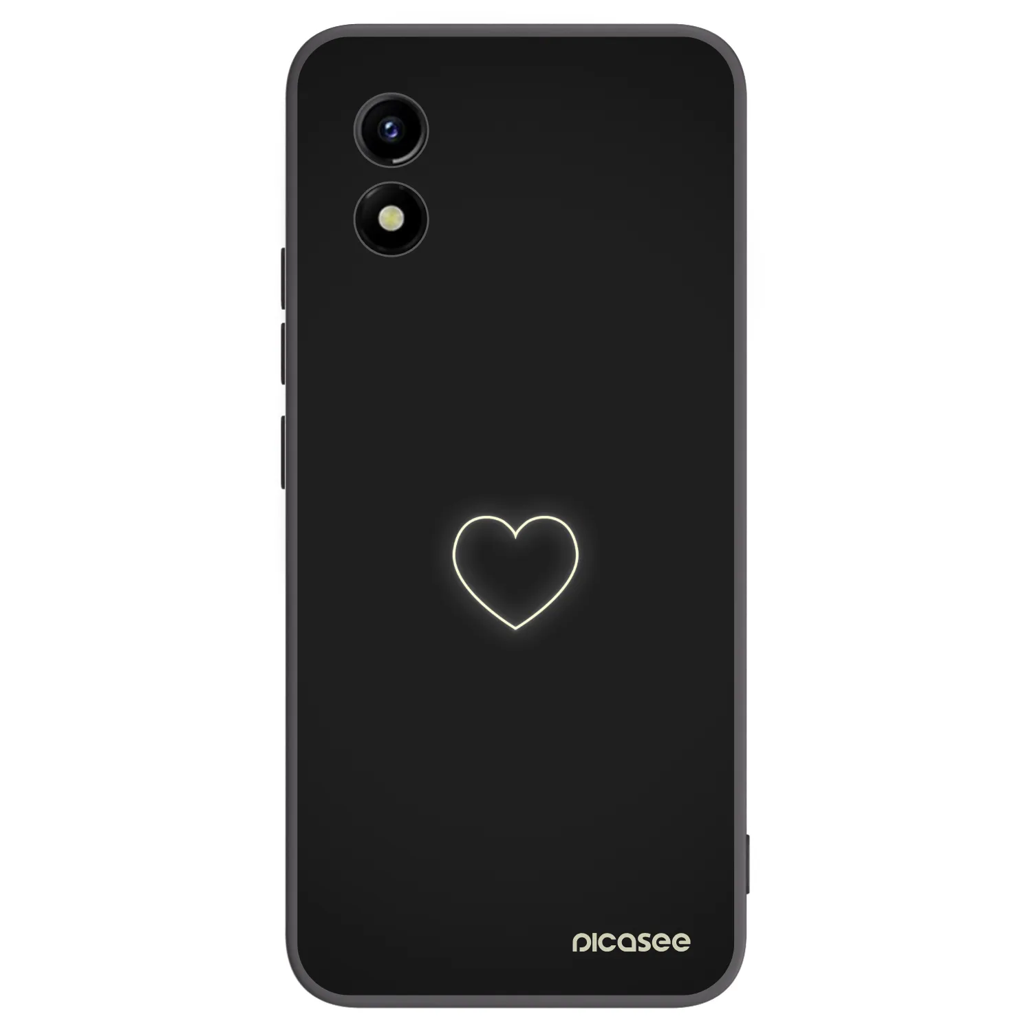Picasee fekete szilikon tok az alábbi mobiltelefonokra Vivo Y01 - Heart