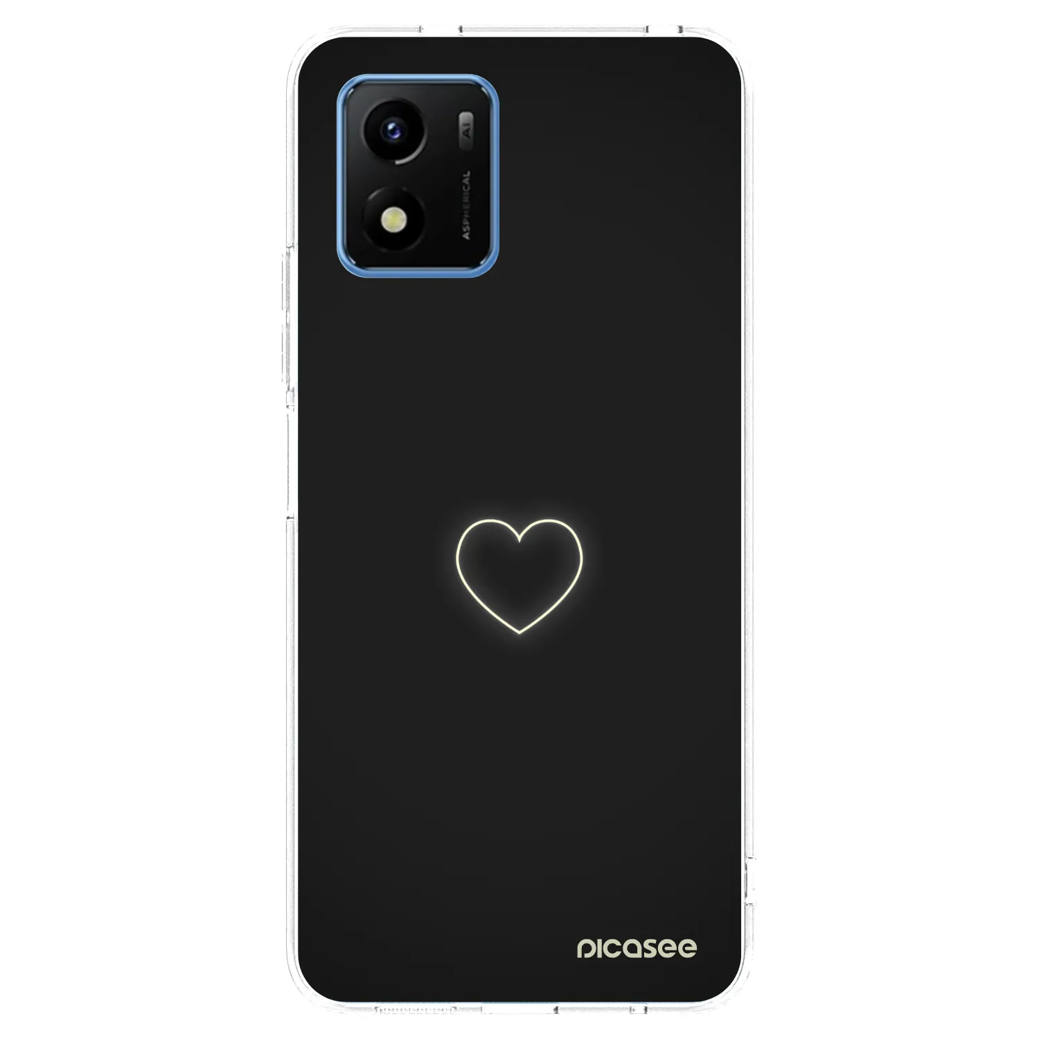 Picasee átlátszó szilikon tok az alábbi mobiltelefonokra Vivo Y01 - Heart