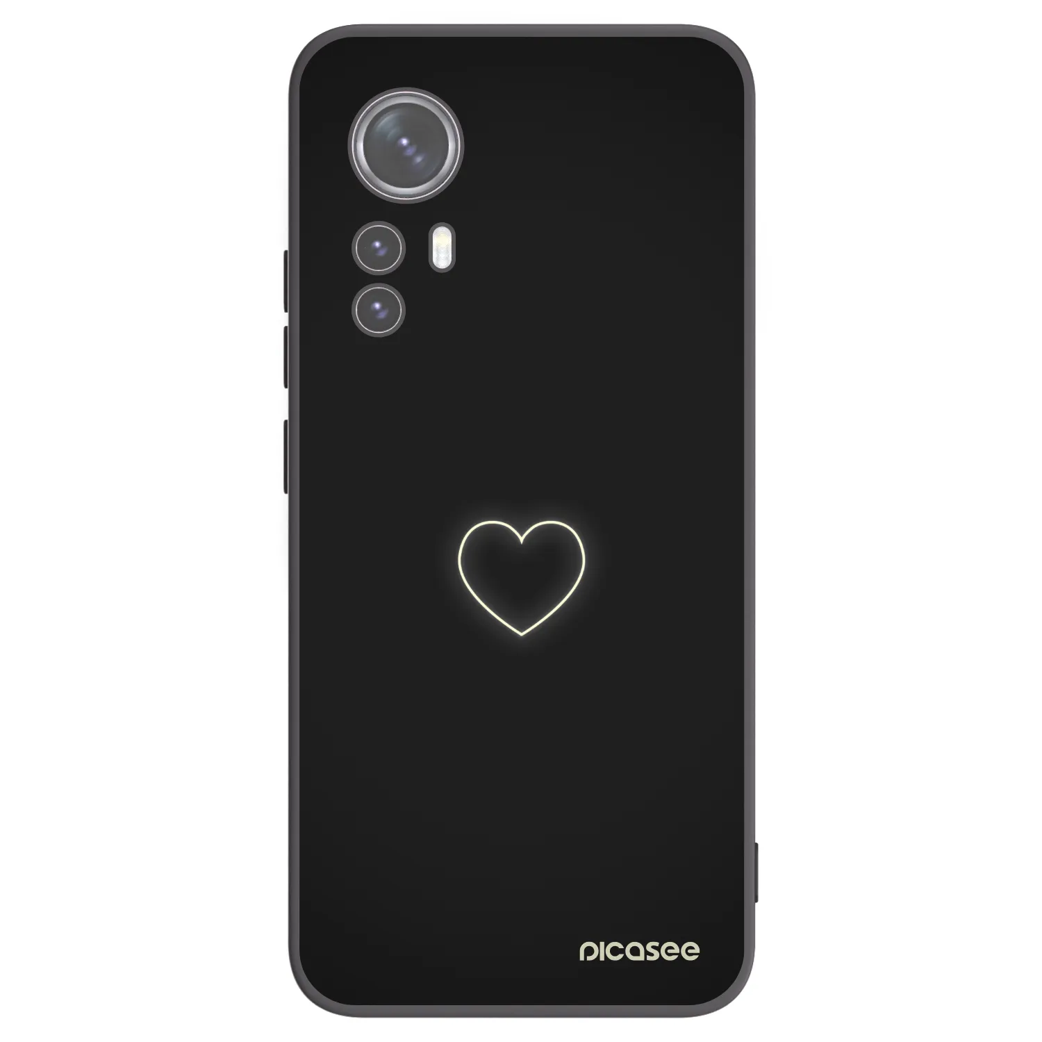 Picasee fekete szilikon tok az alábbi mobiltelefonokra Xiaomi 12X - Heart