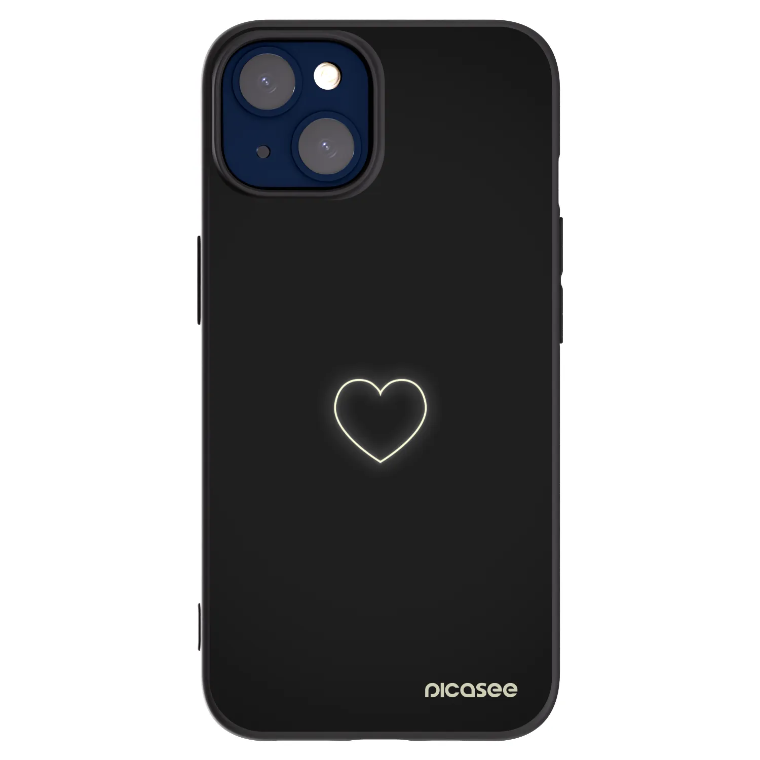 Picasee fekete szilikon tok az alábbi mobiltelefonokra Apple iPhone 14 - Heart