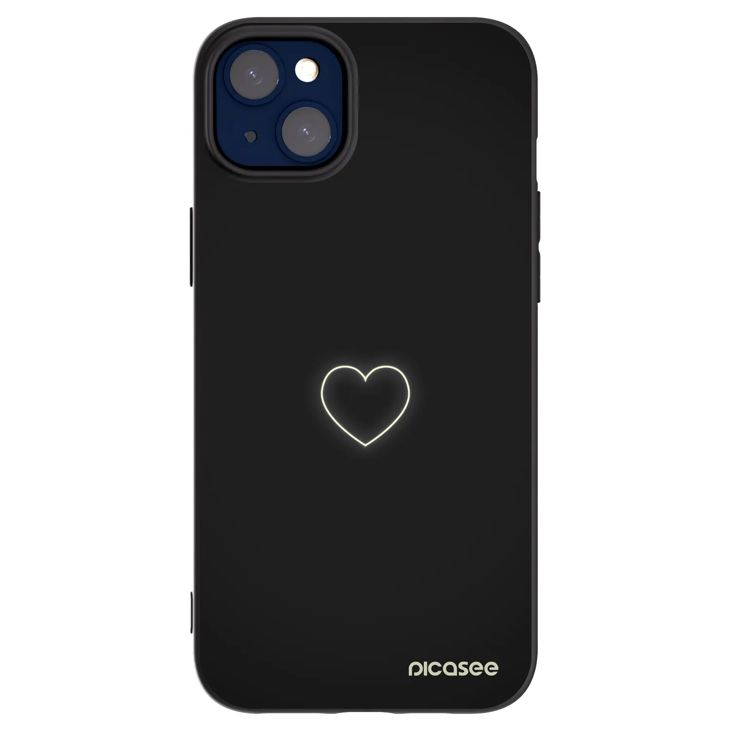 Picasee fekete szilikon tok az alábbi mobiltelefonokra Apple iPhone 14 Plus - Heart