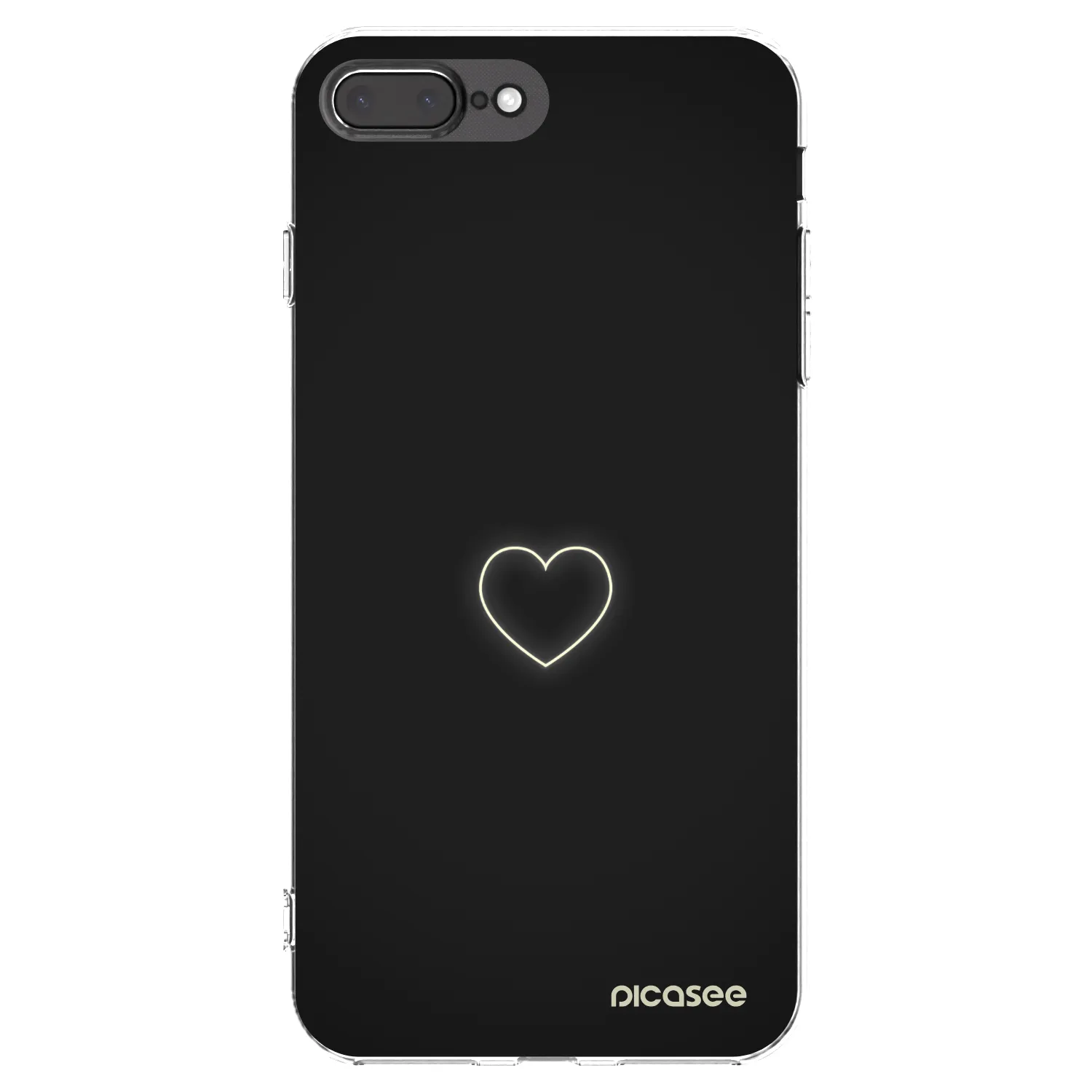 Picasee átlátszó szilikon tok az alábbi mobiltelefonokra Apple iPhone 8 Plus - Heart