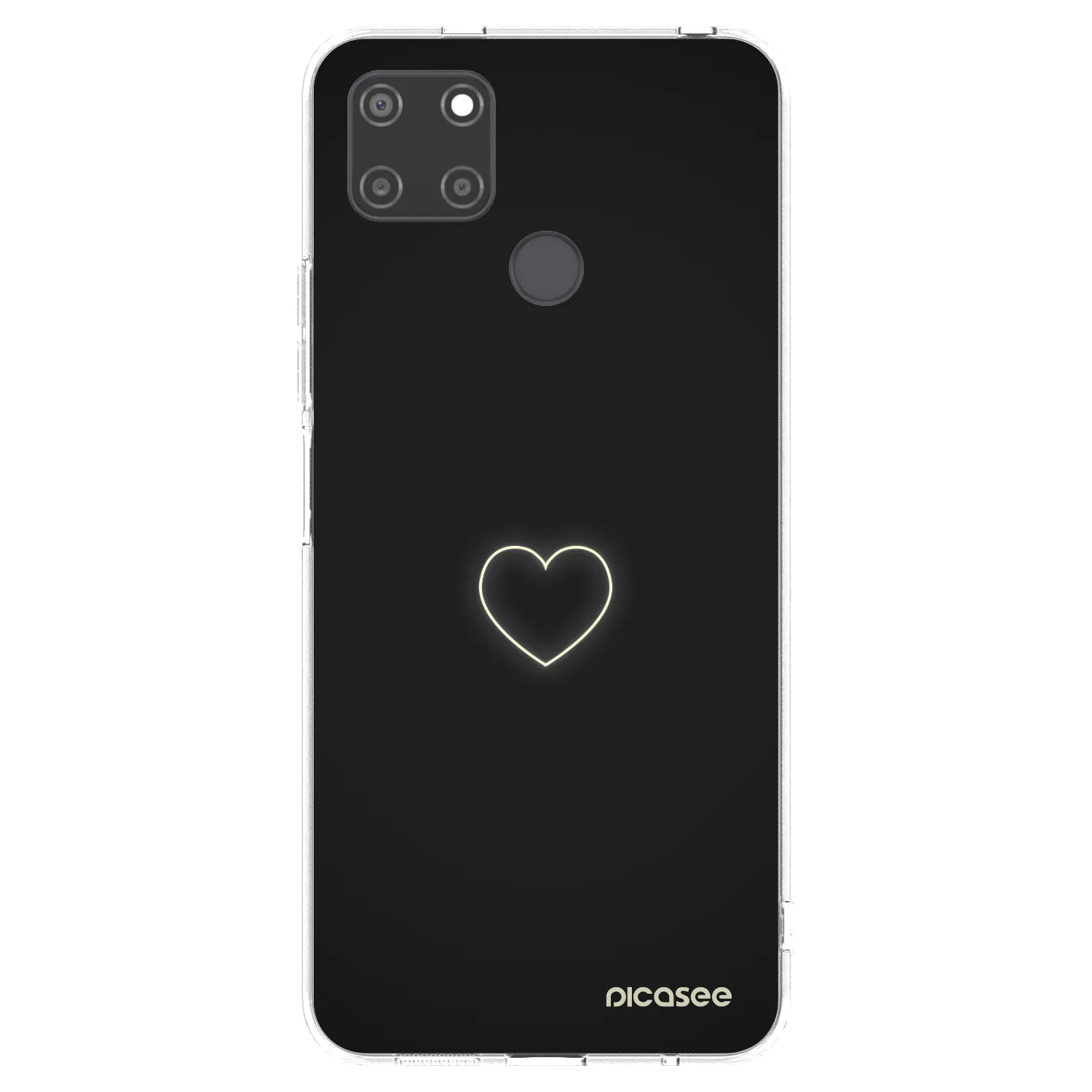 Picasee átlátszó szilikon tok az alábbi mobiltelefonokra Realme C21Y - Heart