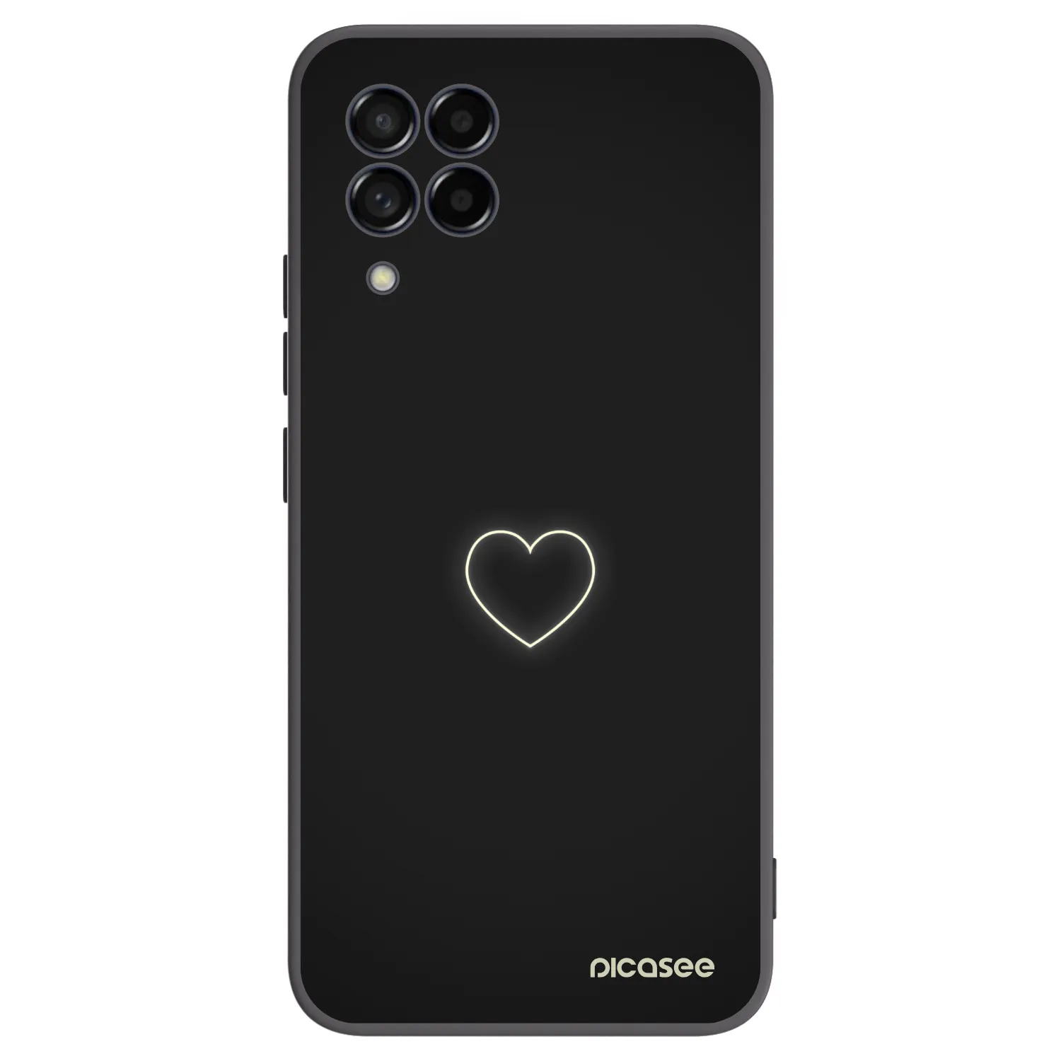 Picasee fekete szilikon tok az alábbi mobiltelefonokra Samsung Galaxy M53 5G - Heart