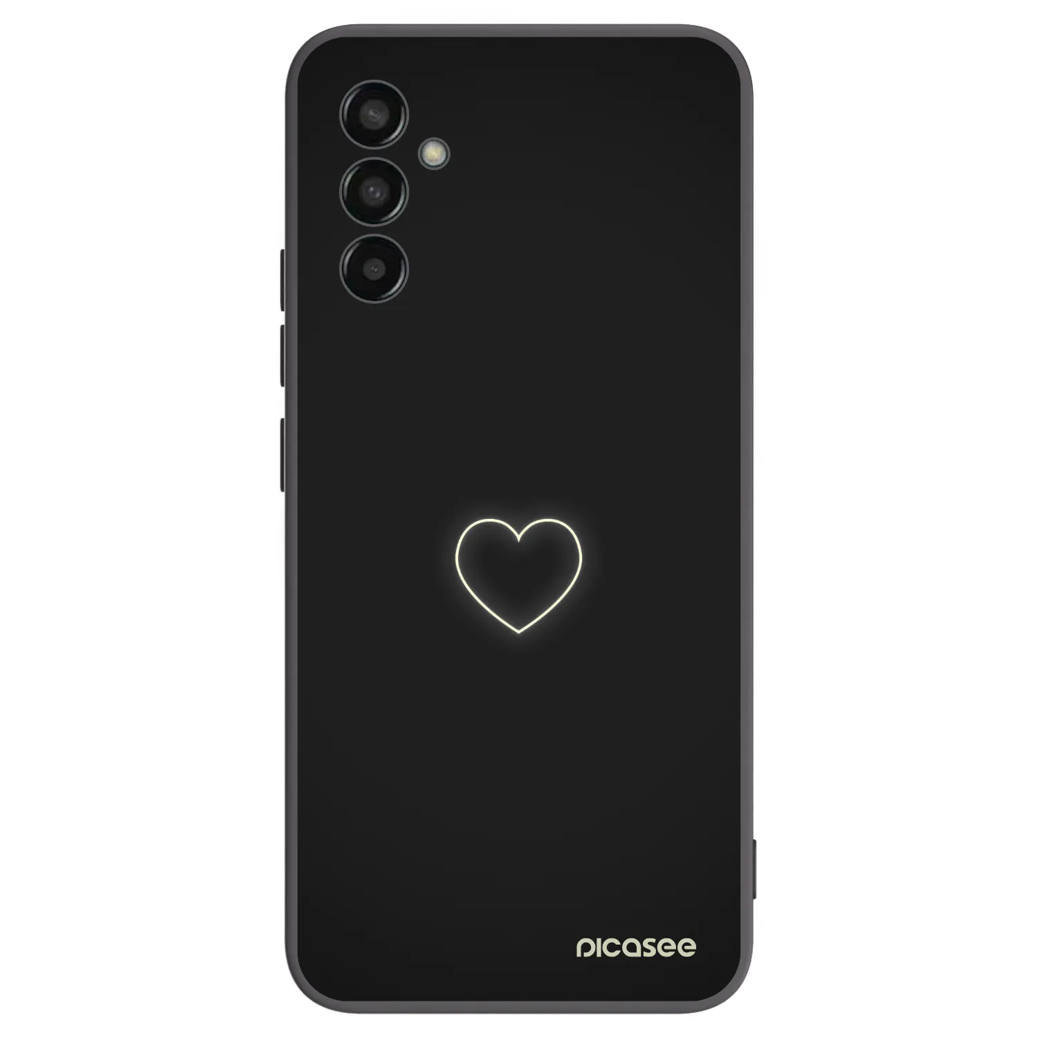 Picasee fekete szilikon tok az alábbi mobiltelefonokra Samsung Galaxy M13 M135F - Heart