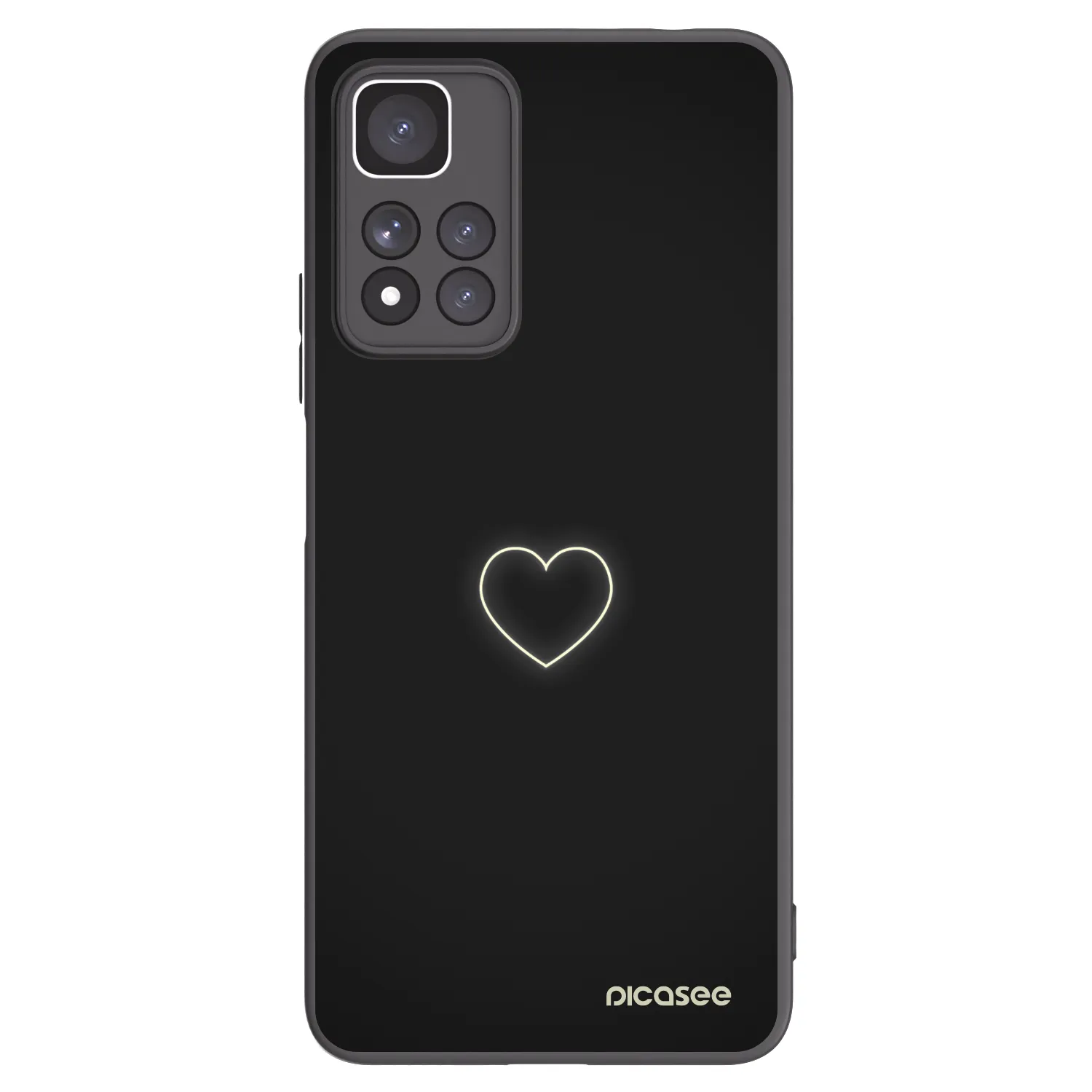 Picasee fekete szilikon tok az alábbi mobiltelefonokra Xiaomi Redmi Note 11 Pro+ 5G - Heart
