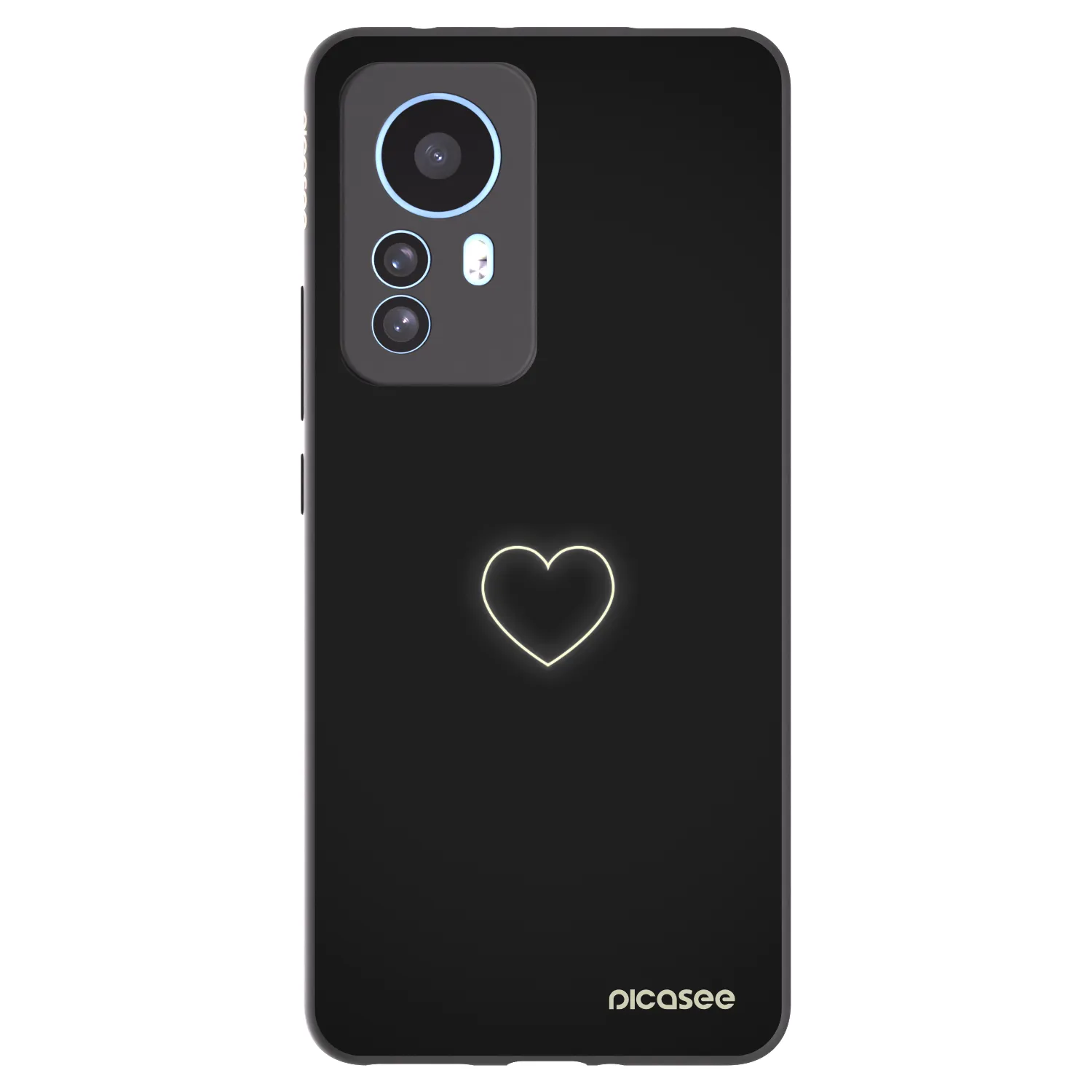 Picasee fekete szilikon tok az alábbi mobiltelefonokra Xiaomi 12T Pro - Heart