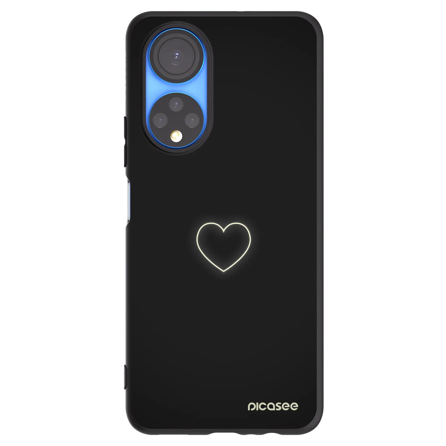 Picasee fekete szilikon tok az alábbi mobiltelefonokra Honor X7 - Heart