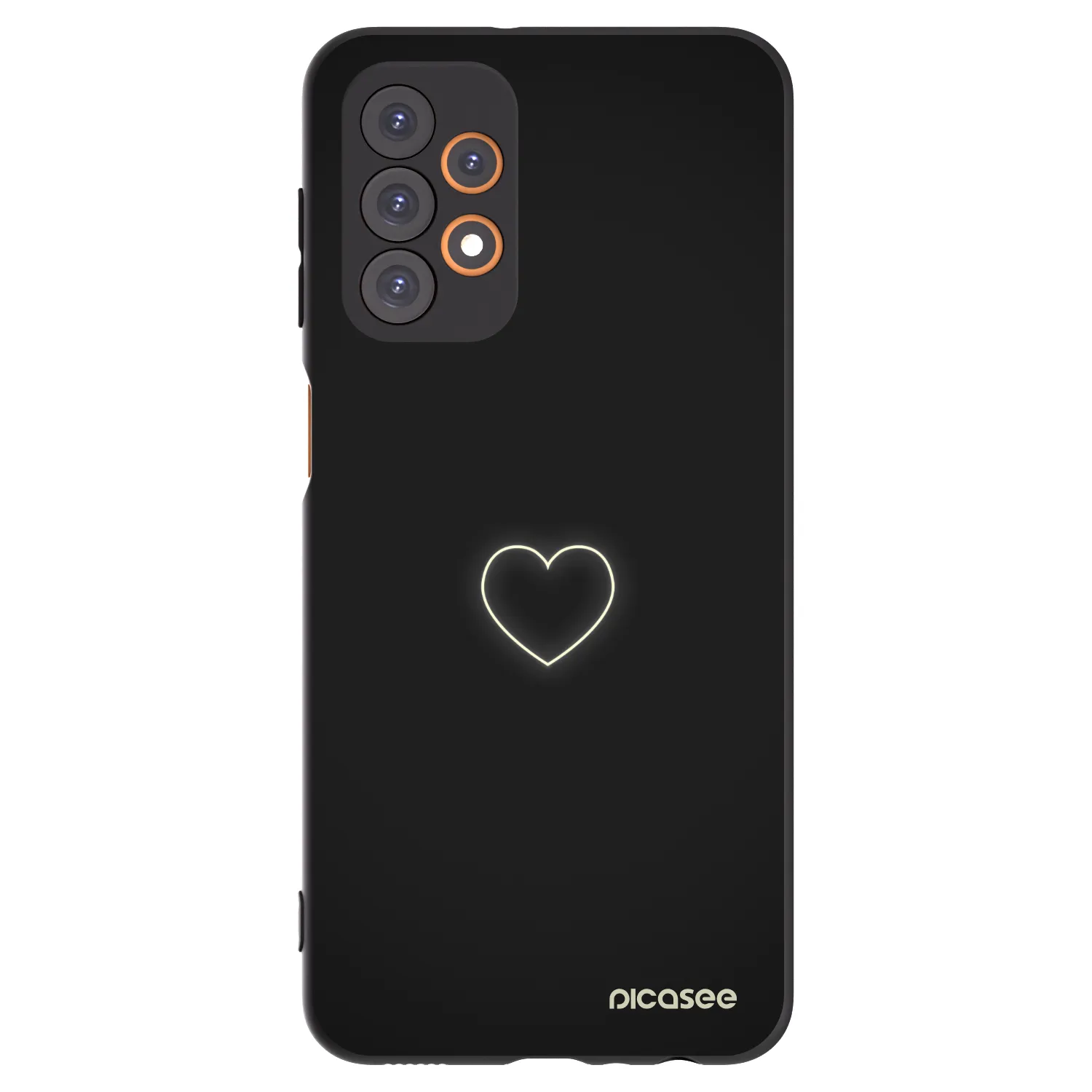 Picasee fekete szilikon tok az alábbi mobiltelefonokra Samsung Galaxy A23 A236B 5G - Heart