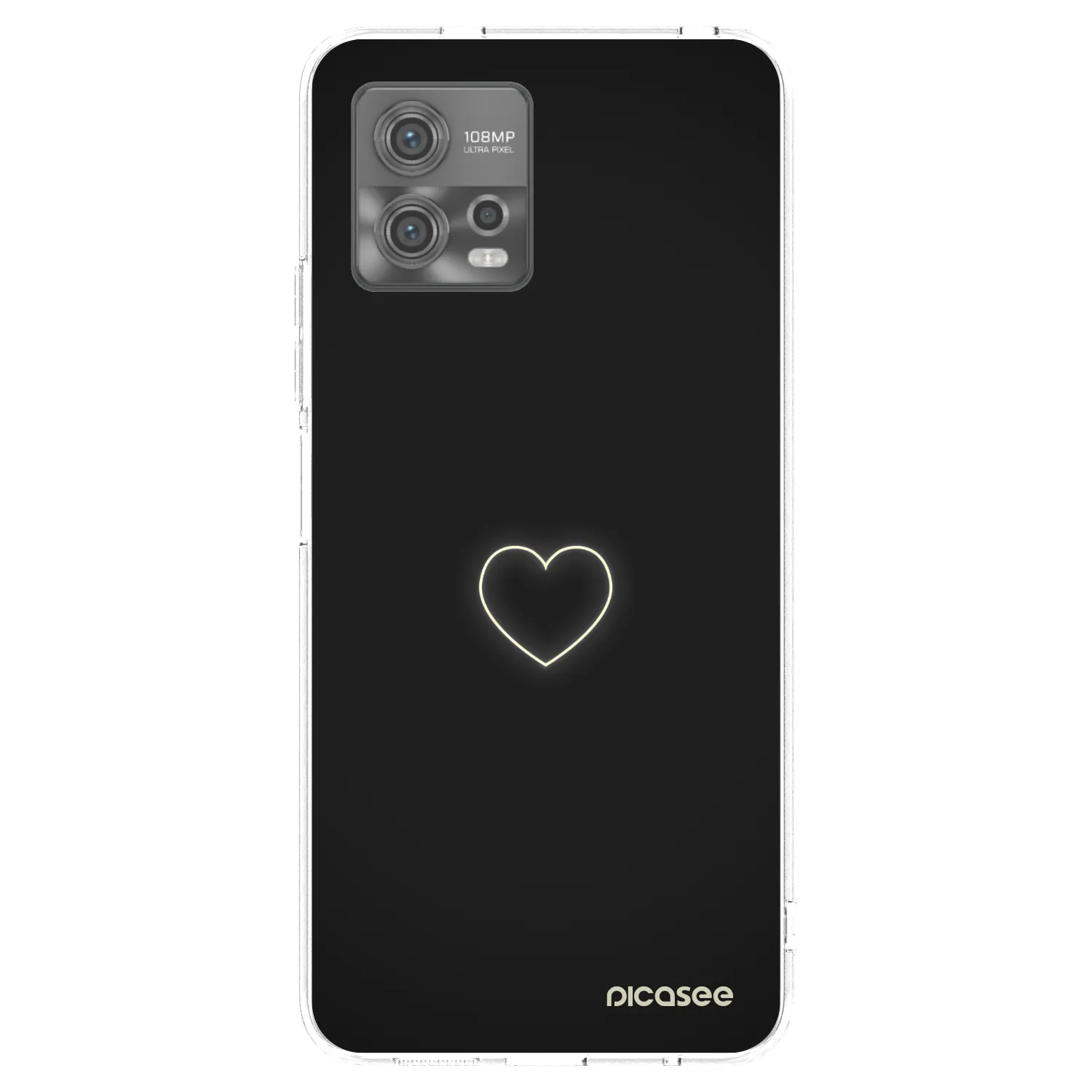 Picasee átlátszó szilikon tok az alábbi mobiltelefonokra Motorola Moto G72 - Heart