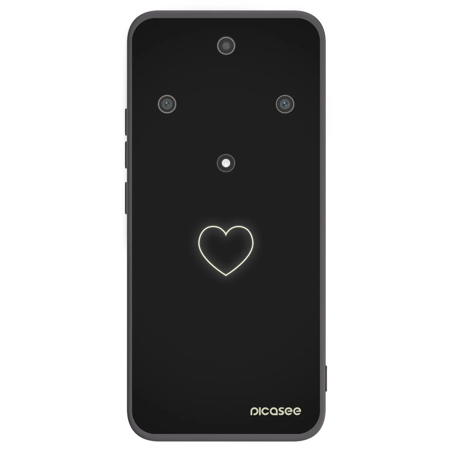 Picasee fekete szilikon tok az alábbi mobiltelefonokra Honor Magic5 Lite 5G - Heart