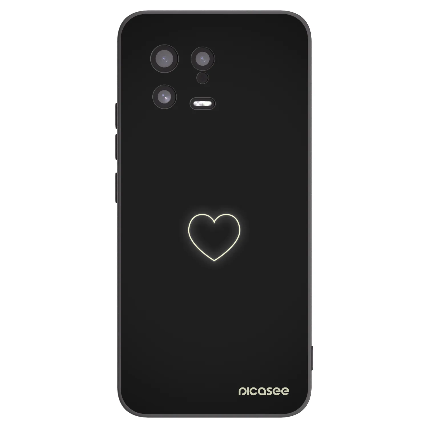 Picasee fekete szilikon tok az alábbi mobiltelefonokra Xiaomi 13 - Heart