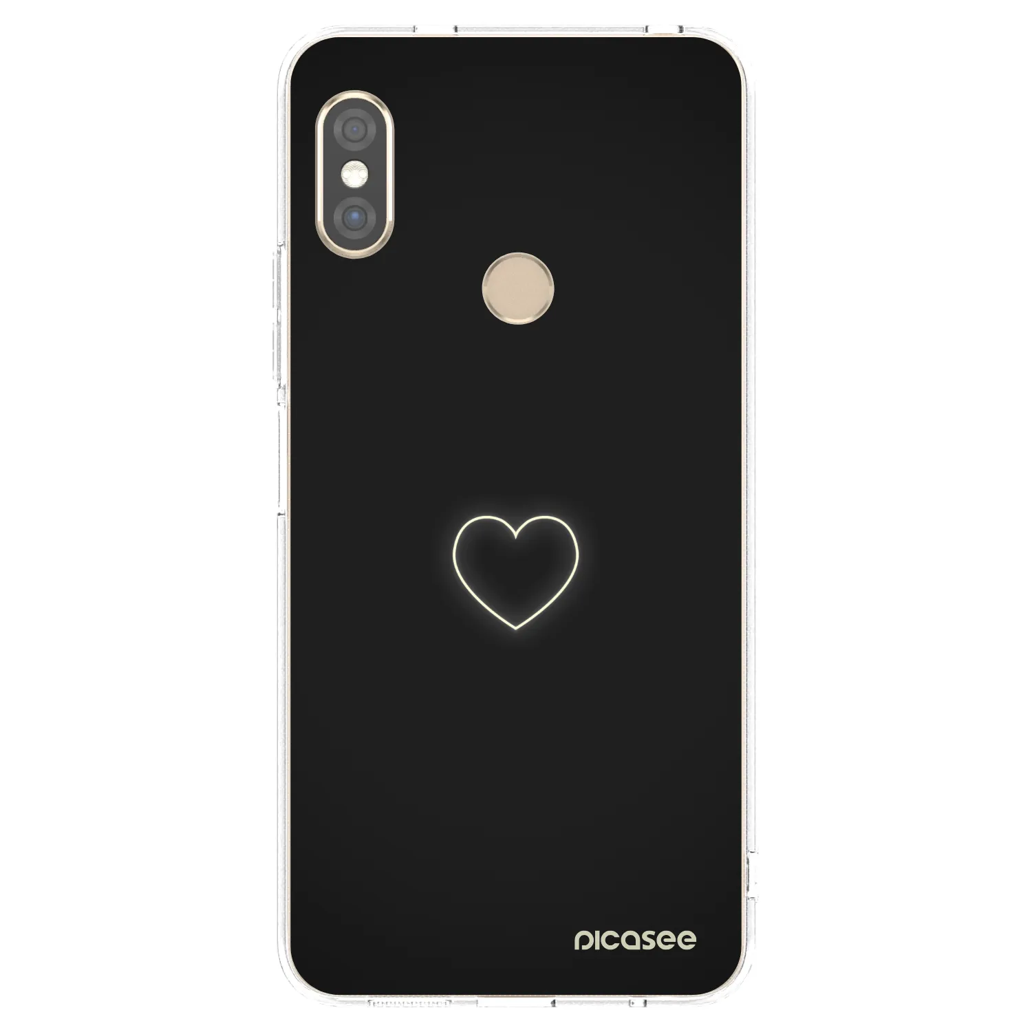 Picasee átlátszó szilikon tok az alábbi mobiltelefonokra Xiaomi Redmi Note 5 Global - Heart