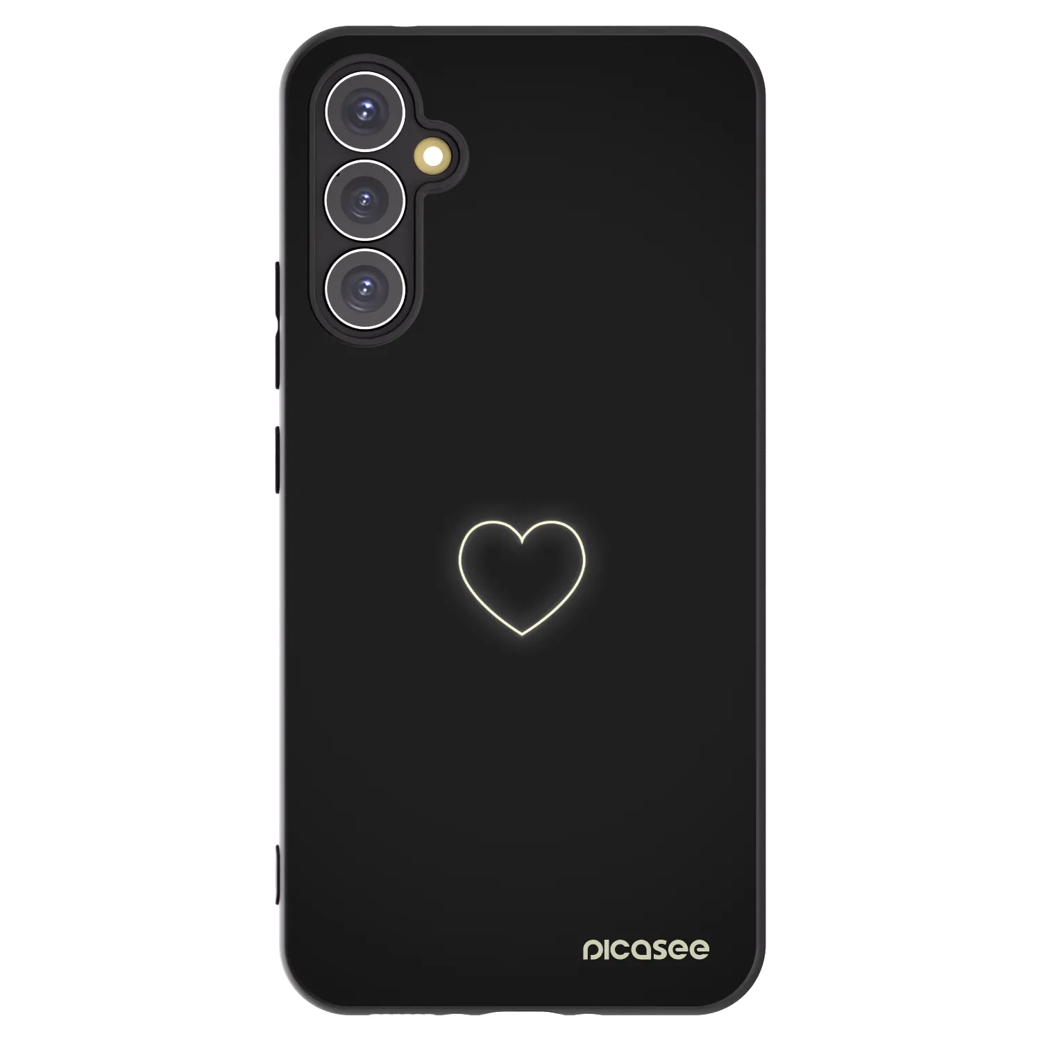 Picasee fekete szilikon tok az alábbi mobiltelefonokra Samsung Galaxy A34 5G A346B - Heart