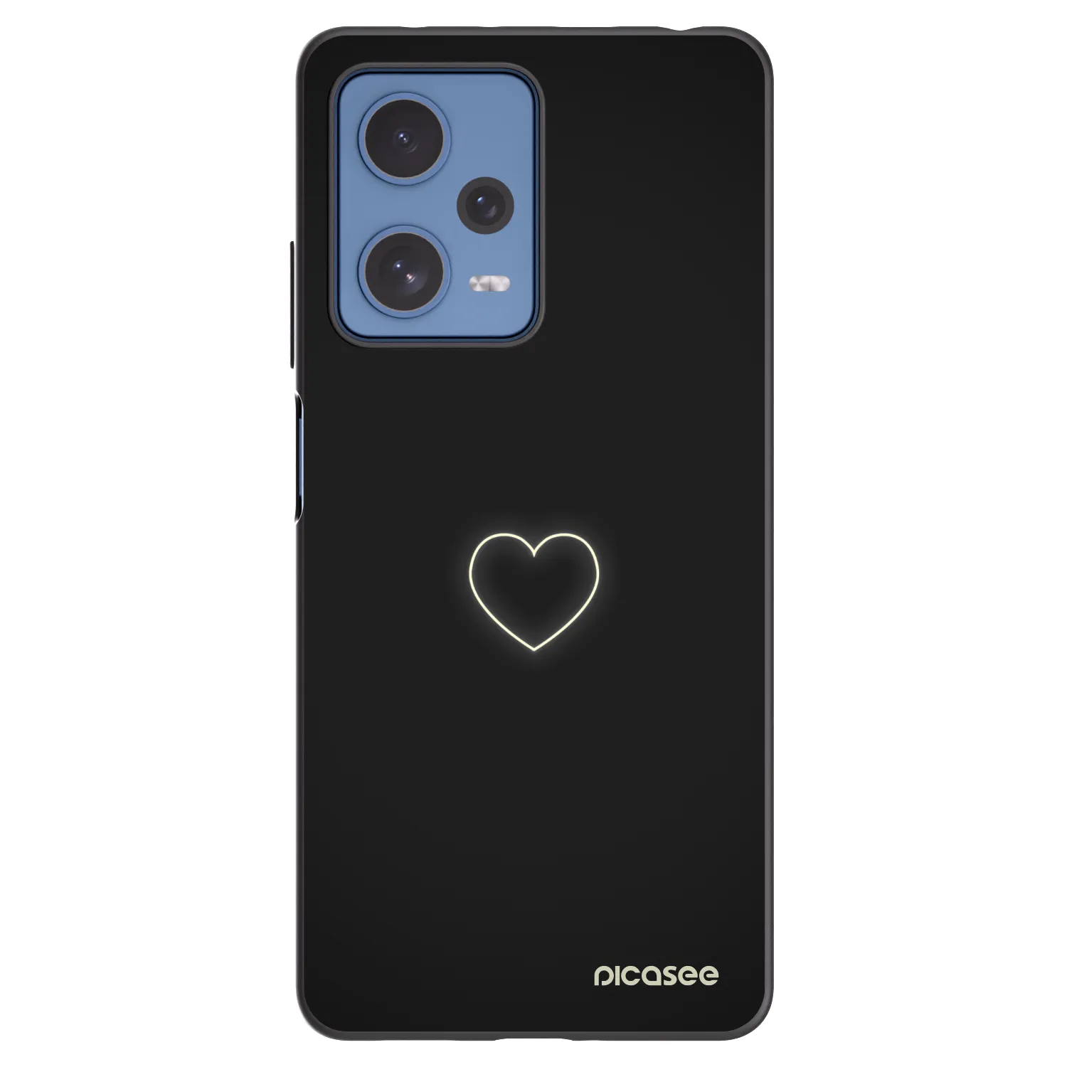 Picasee fekete szilikon tok az alábbi mobiltelefonokra Xiaomi Redmi Note 12 Pro 5G - Heart
