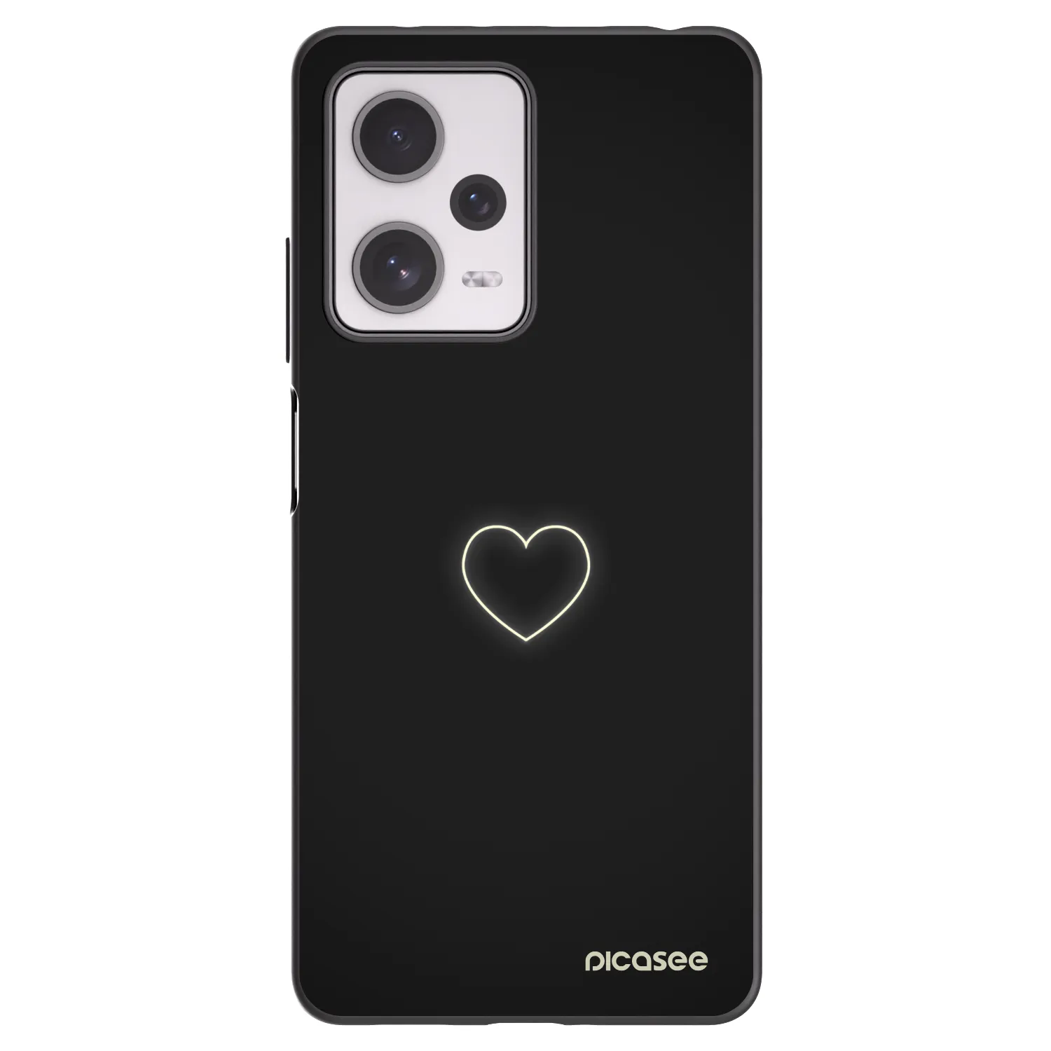 Picasee fekete szilikon tok az alábbi mobiltelefonokra Xiaomi Redmi Note 12 Pro+ 5G - Heart
