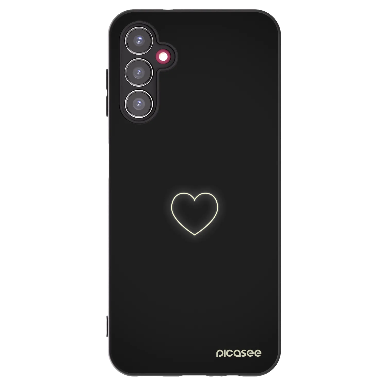 Picasee fekete szilikon tok az alábbi mobiltelefonokra Samsung Galaxy A14 5G A146P - Heart