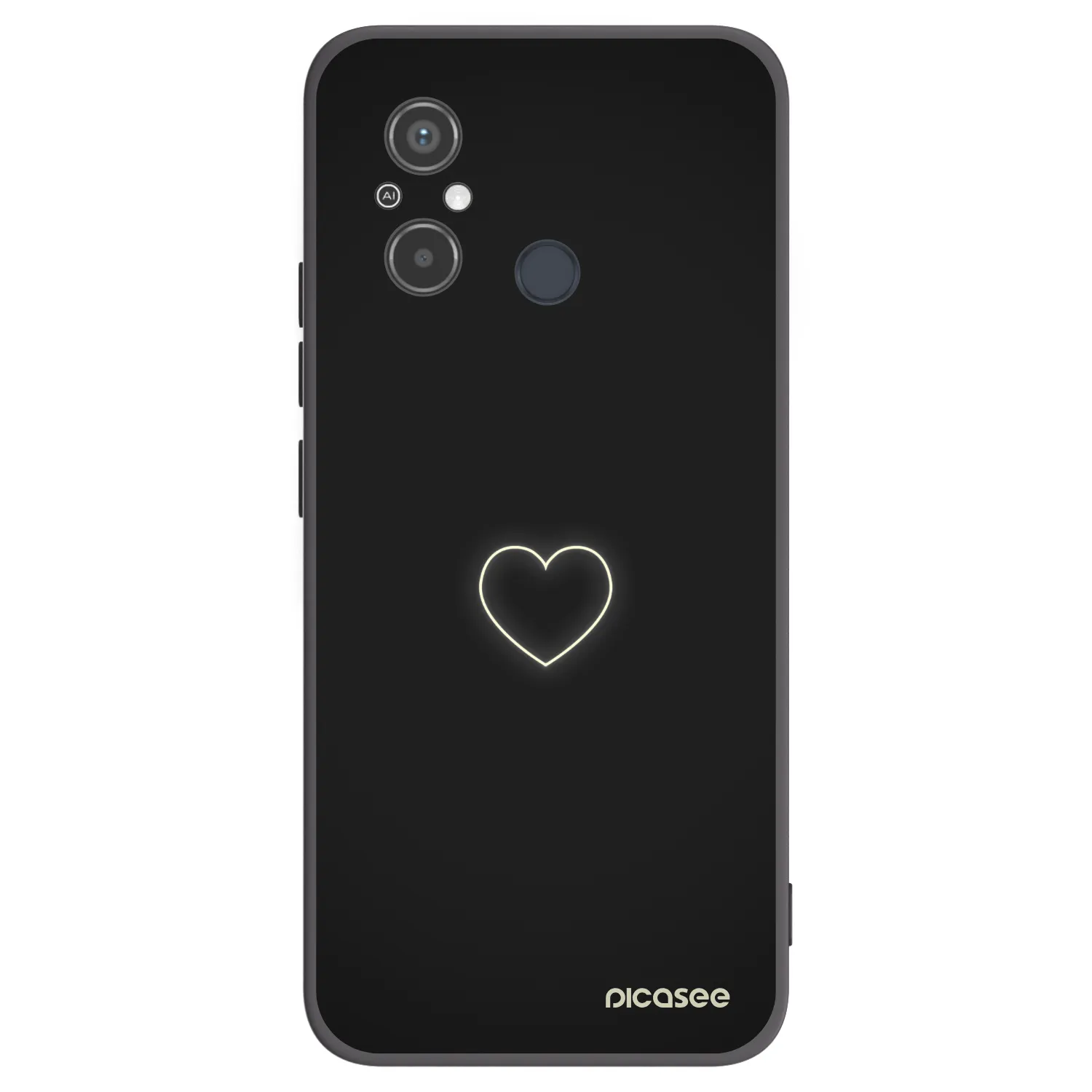 Picasee fekete szilikon tok az alábbi mobiltelefonokra Xiaomi Redmi 12C - Heart