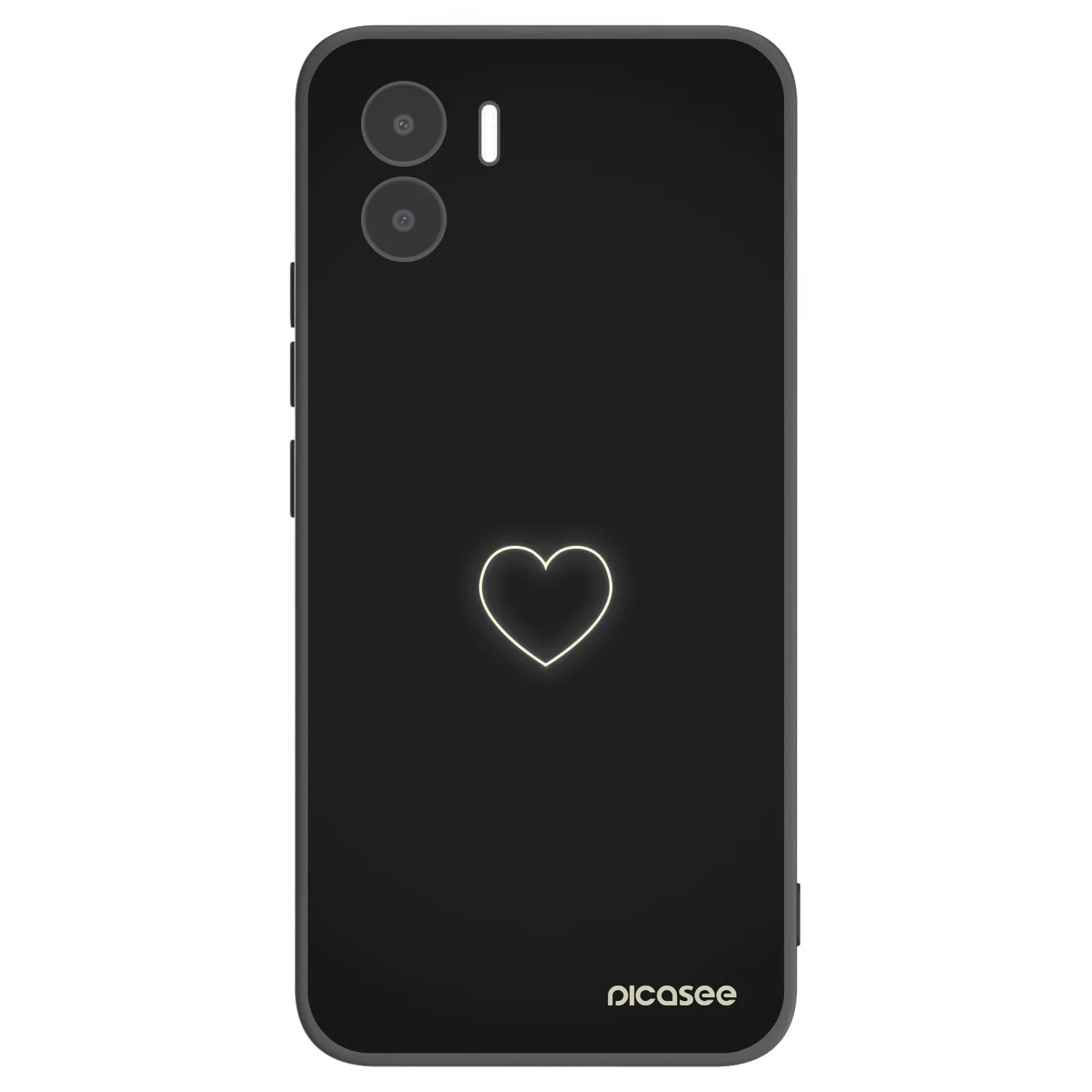 Picasee fekete szilikon tok az alábbi mobiltelefonokra Xiaomi Redmi A2 - Heart