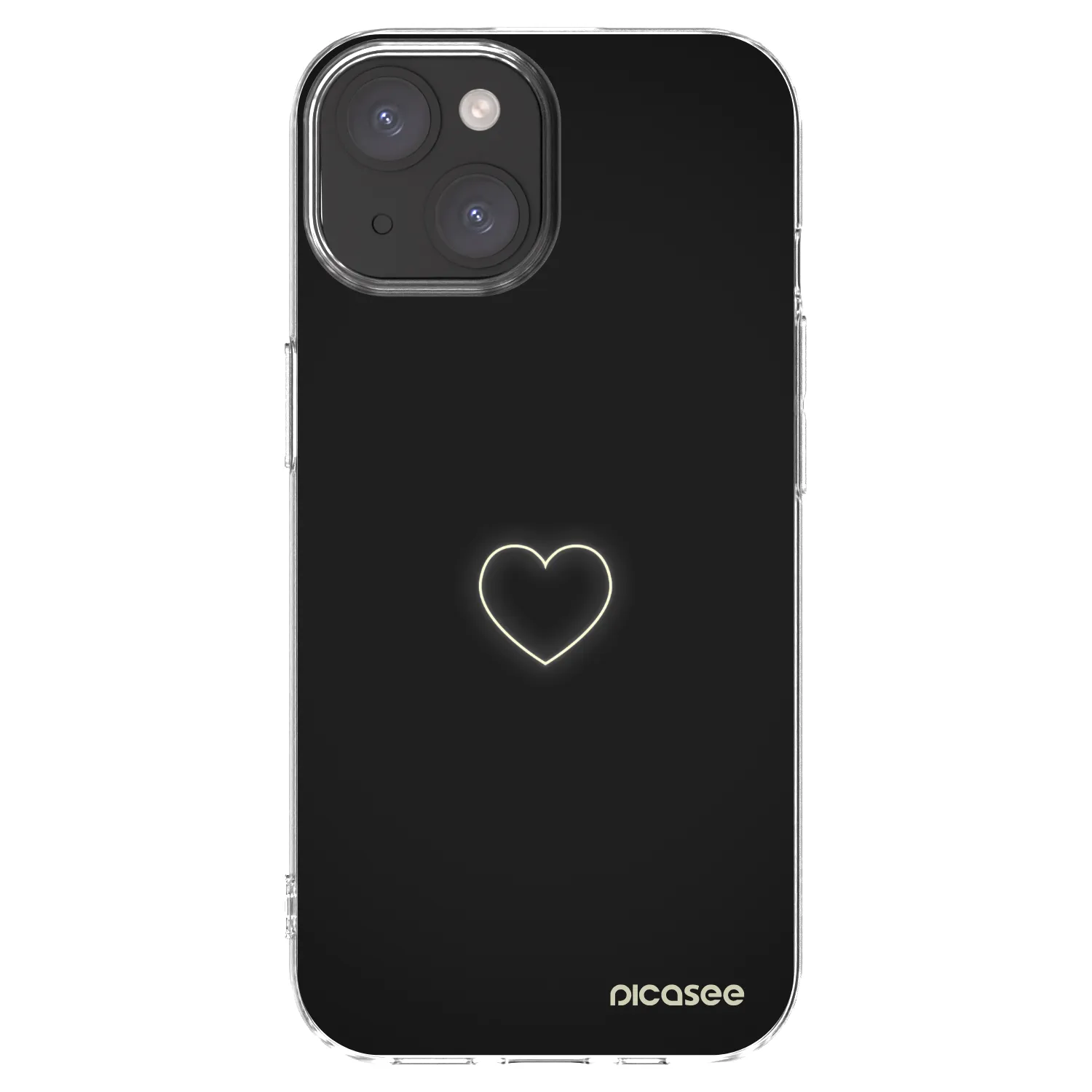 Picasee átlátszó szilikon tok az alábbi mobiltelefonokra Apple iPhone 15 - Heart