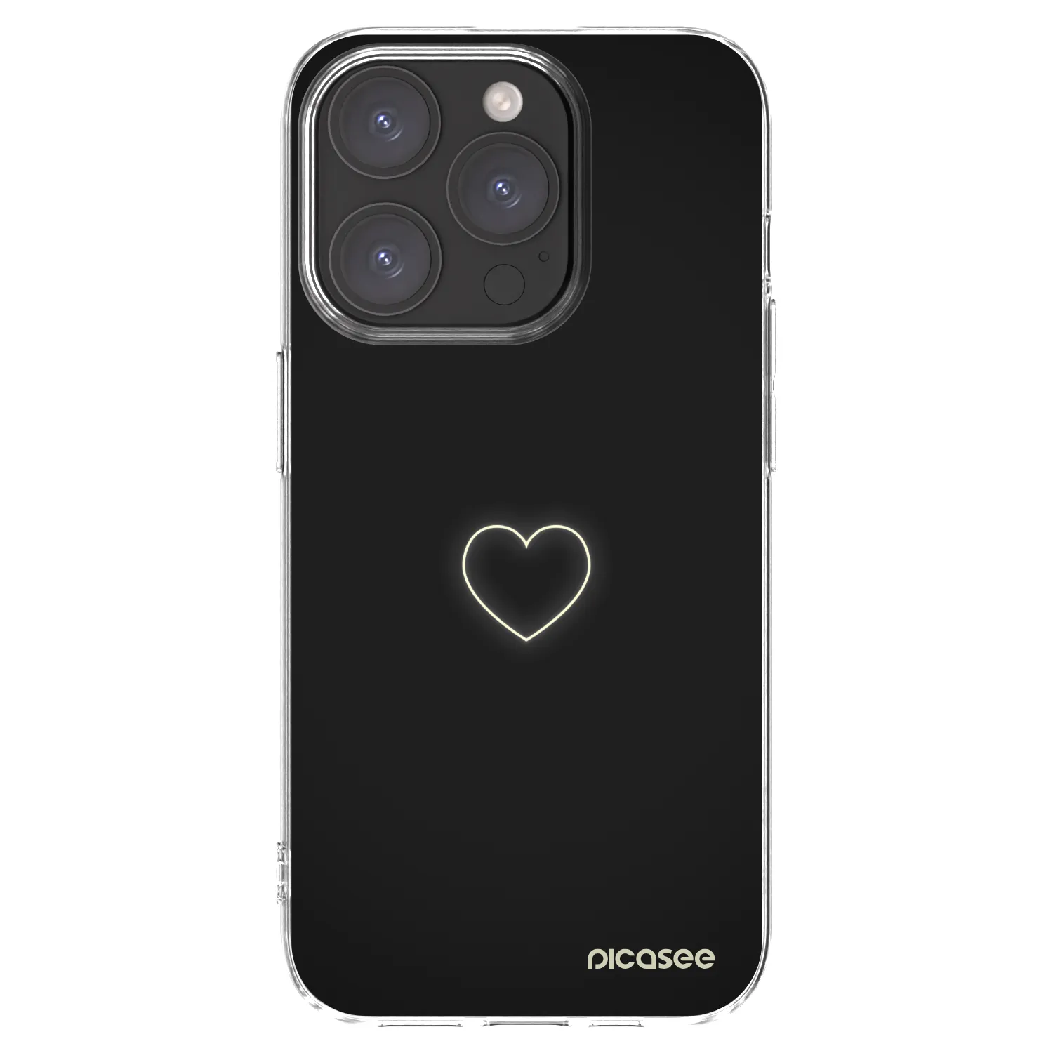Picasee átlátszó szilikon tok az alábbi mobiltelefonokra Apple iPhone 15 Pro - Heart
