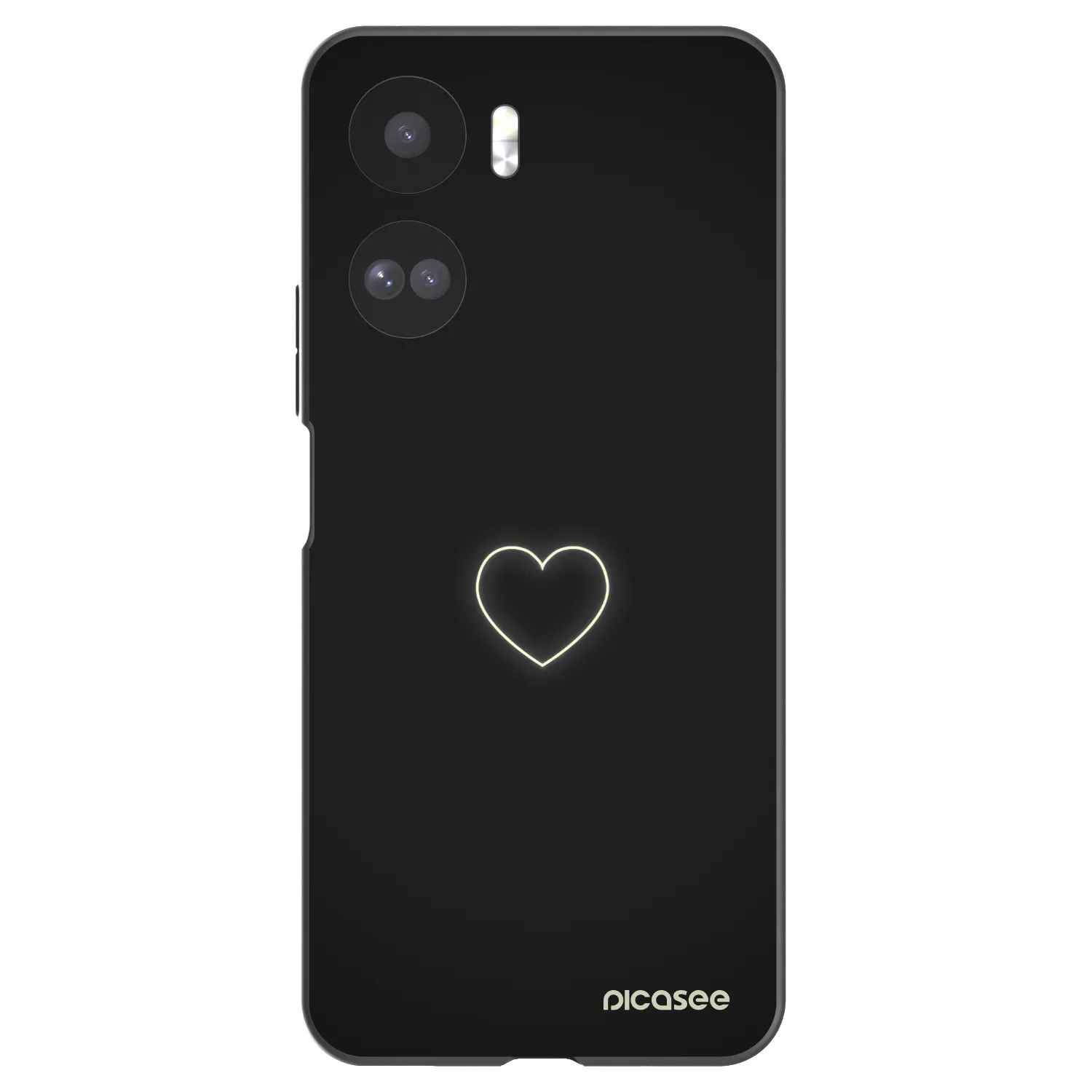 Picasee fekete szilikon tok az alábbi mobiltelefonokra Honor 90 Lite 5G - Heart