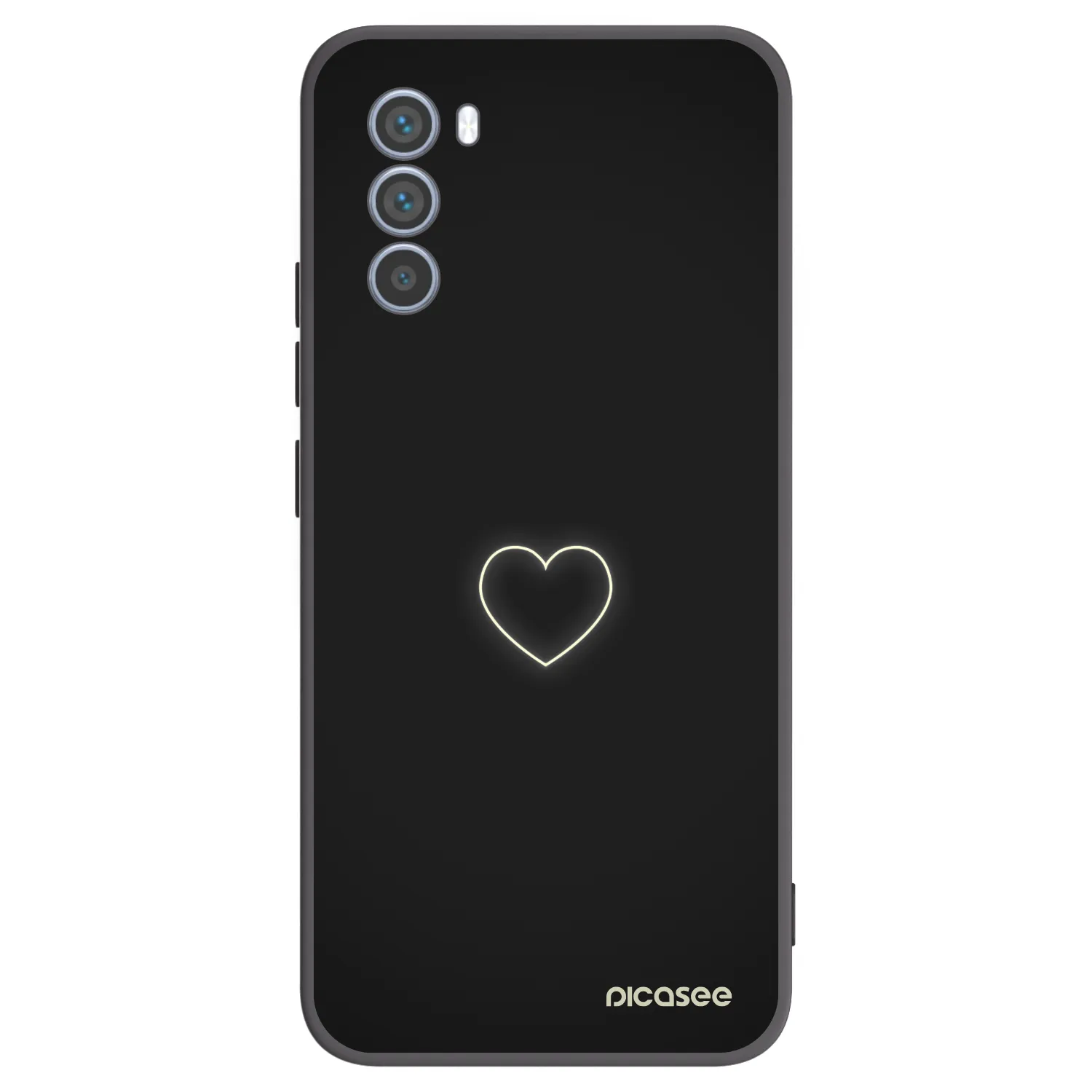 Picasee fekete szilikon tok az alábbi mobiltelefonokra Motorola Moto G62 - Heart