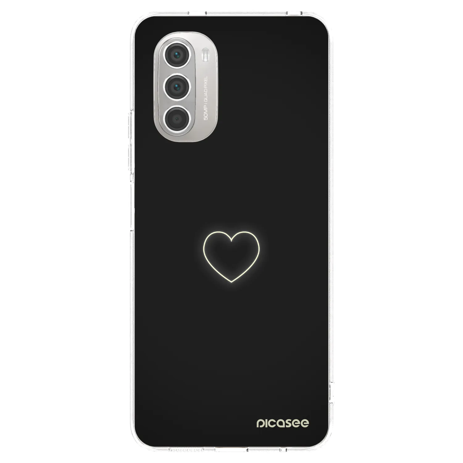 Picasee átlátszó szilikon tok az alábbi mobiltelefonokra Motorola Moto G51 - Heart