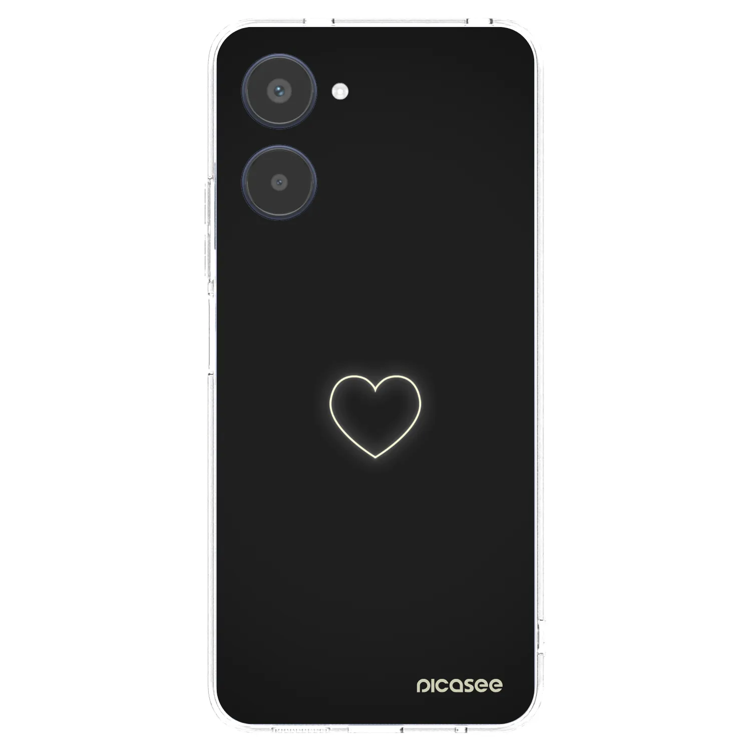 Picasee átlátszó szilikon tok az alábbi mobiltelefonokra Realme 10 4G - Heart