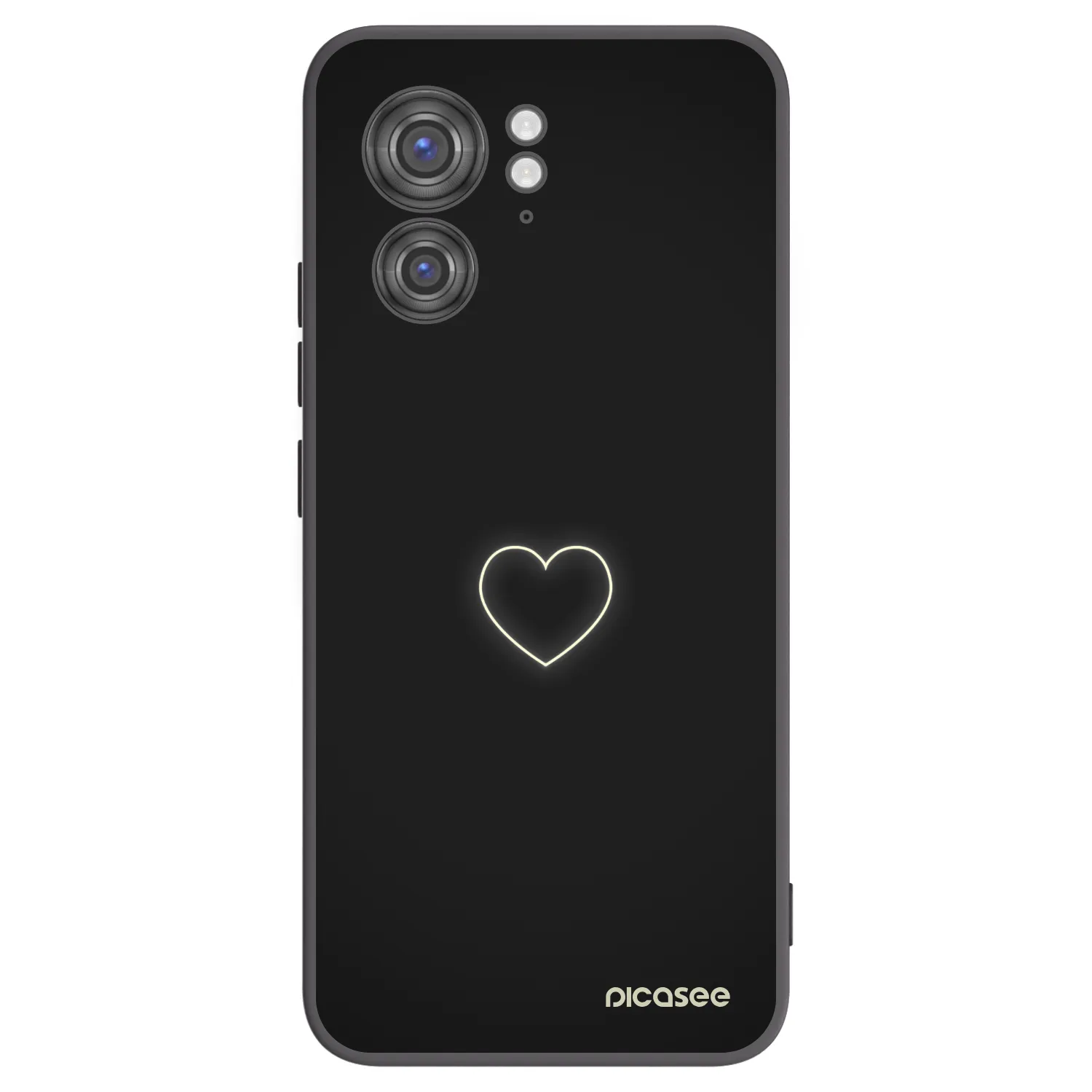 Picasee fekete szilikon tok az alábbi mobiltelefonokra Motorola Edge 40 - Heart