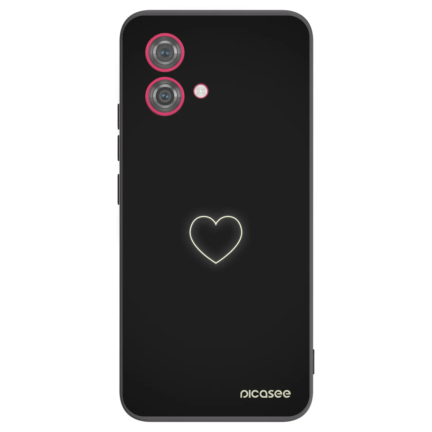 Picasee fekete szilikon tok az alábbi mobiltelefonokra Motorola Moto G84 5G - Heart