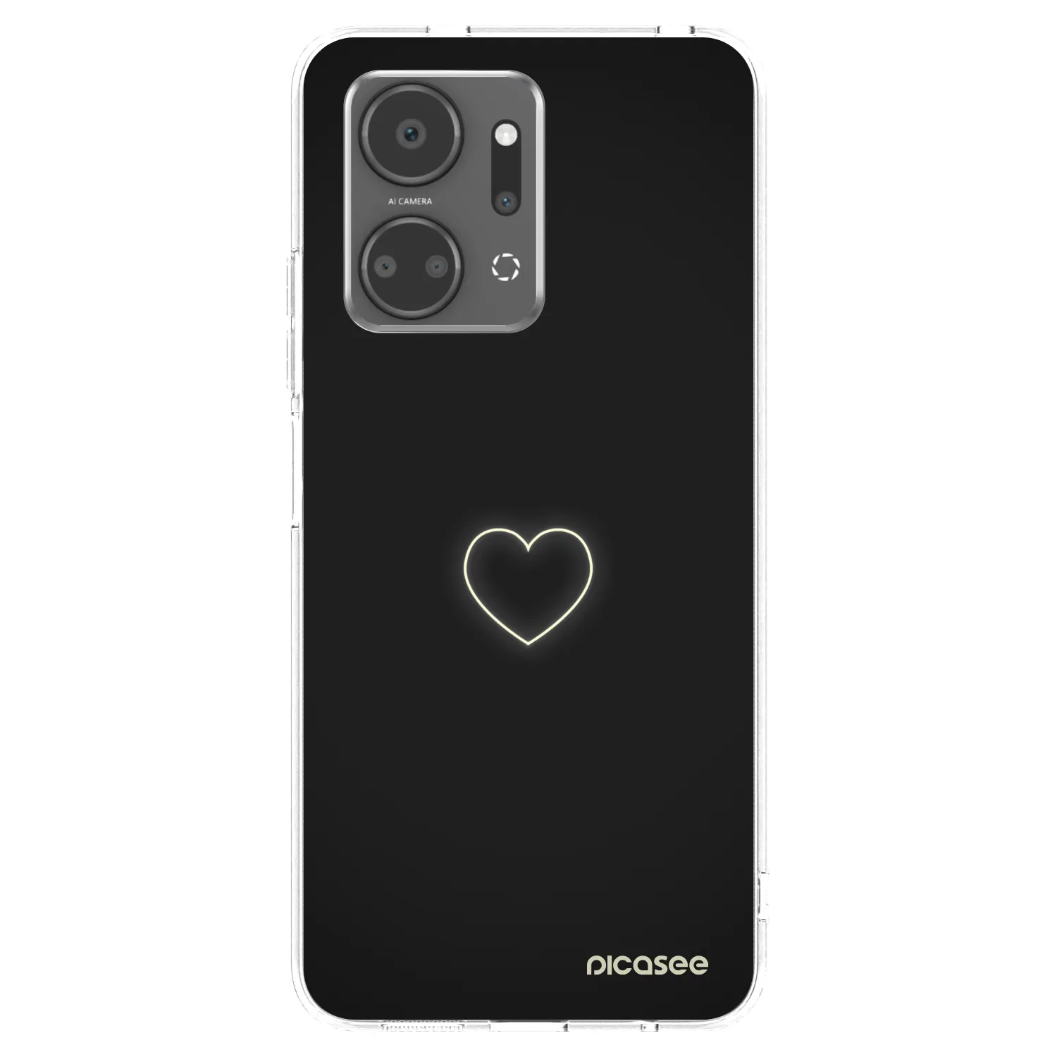 Picasee átlátszó szilikon tok az alábbi mobiltelefonokra Honor X7a - Heart