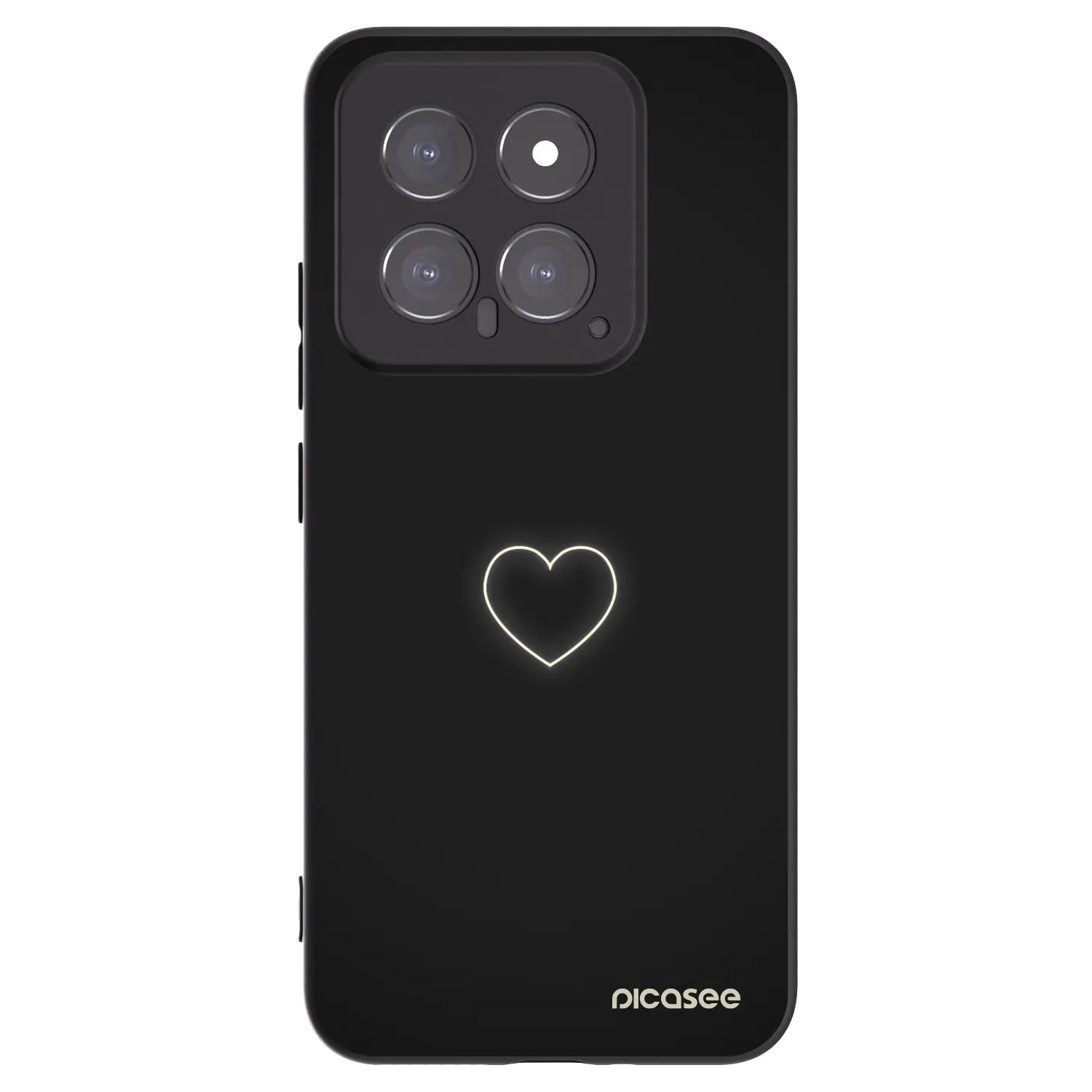 Picasee fekete szilikon tok az alábbi mobiltelefonokra Xiaomi 14 - Heart