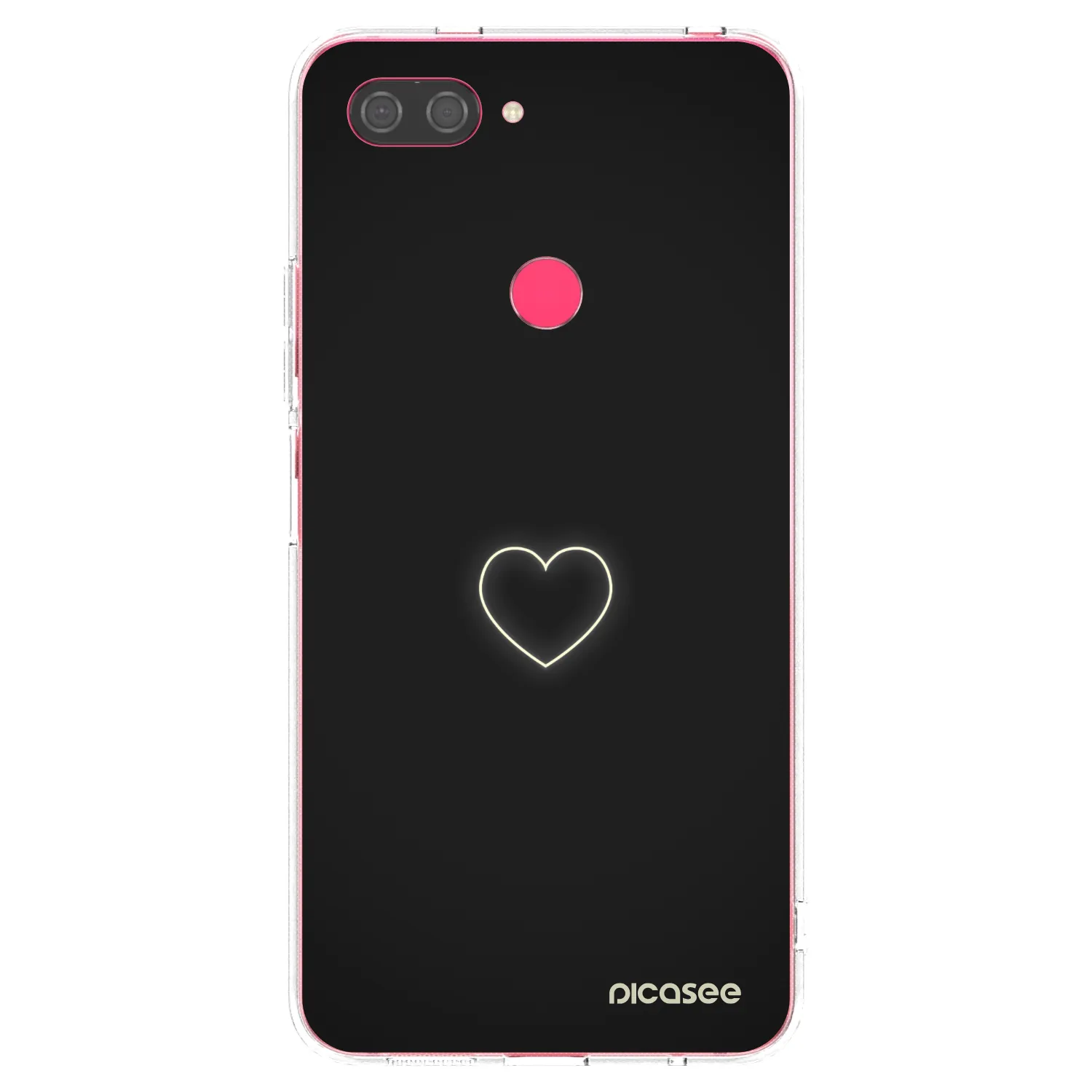 Picasee átlátszó szilikon tok az alábbi mobiltelefonokra Xiaomi Mi 8 Lite - Heart