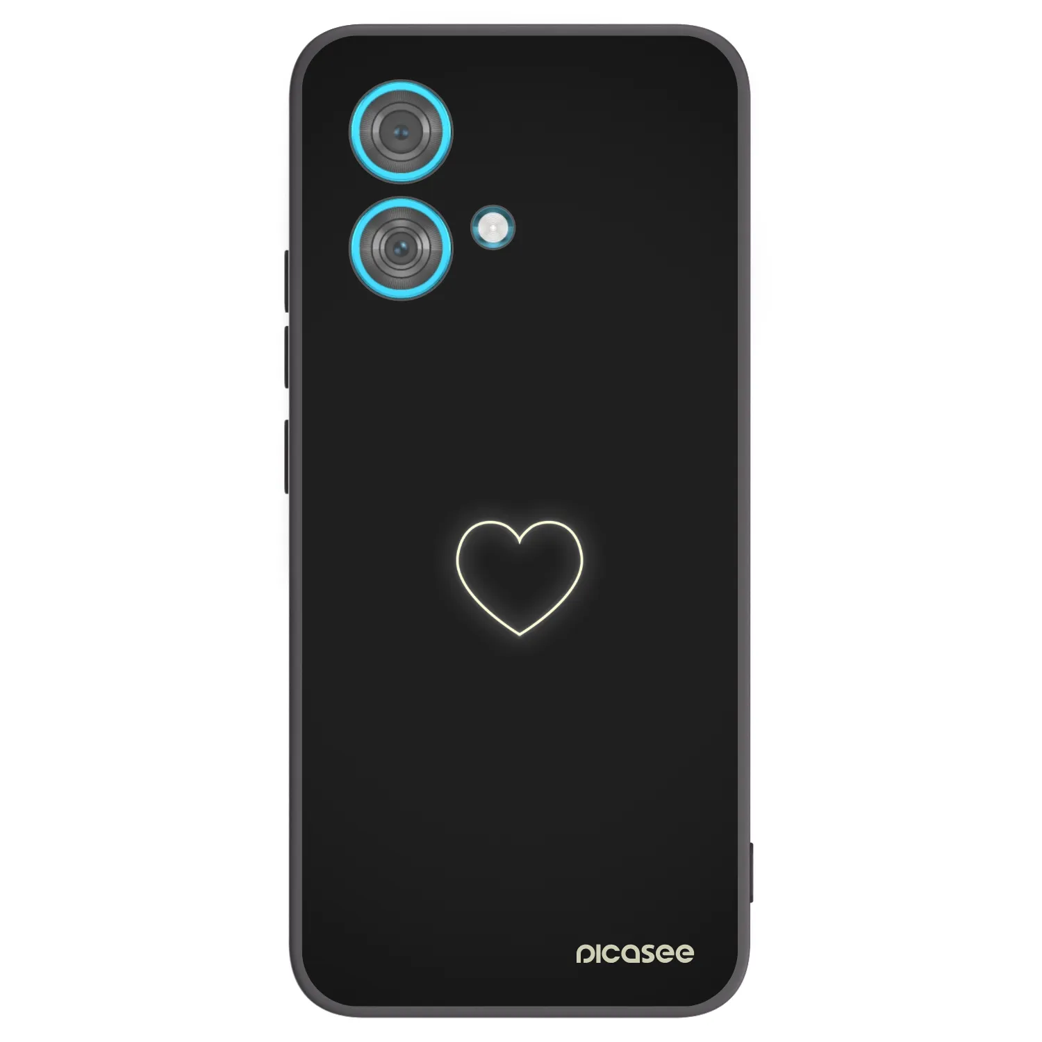 Picasee fekete szilikon tok az alábbi mobiltelefonokra Motorola Edge 40 Neo - Heart