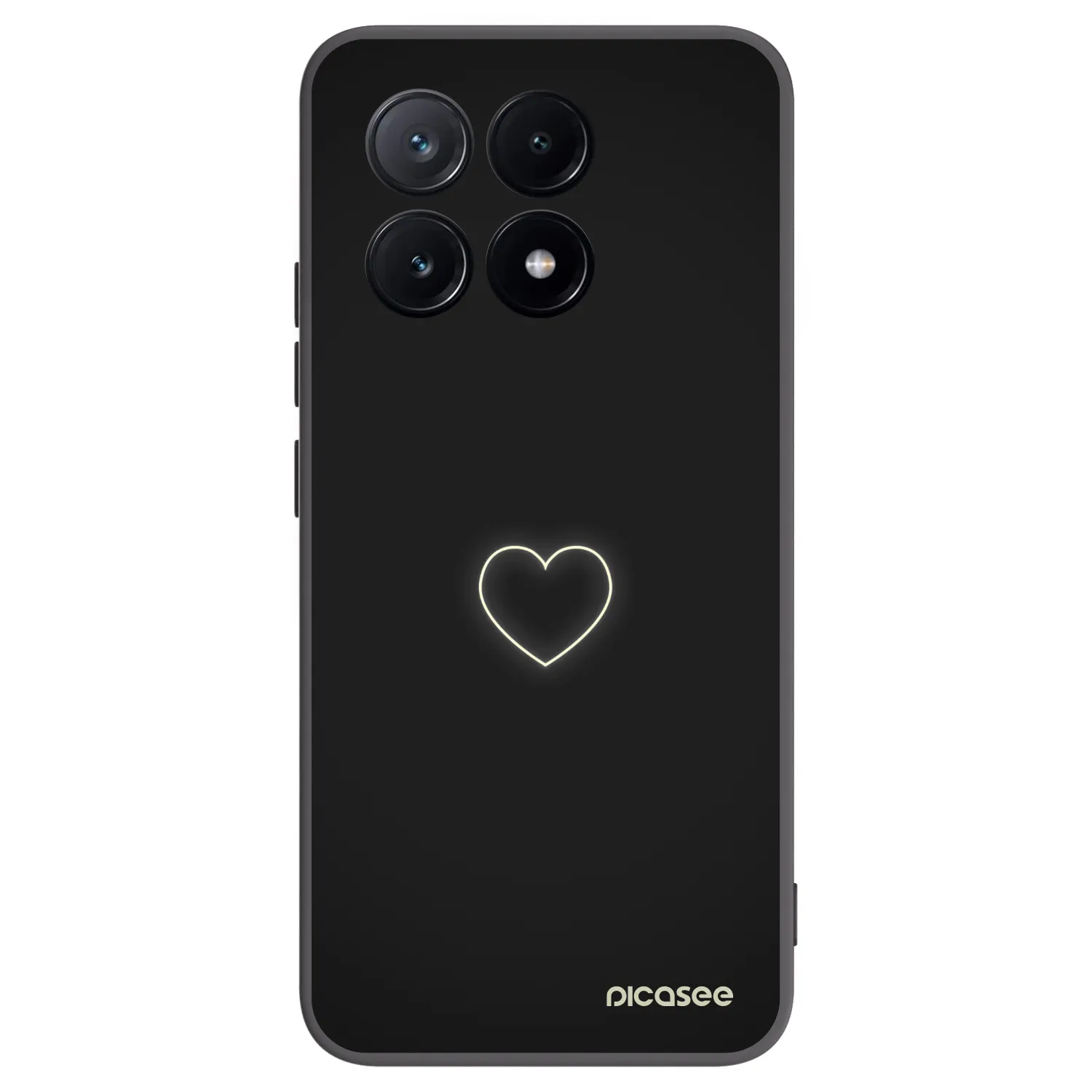 Picasee fekete szilikon tok az alábbi mobiltelefonokra Xiaomi Poco X6 Pro - Heart