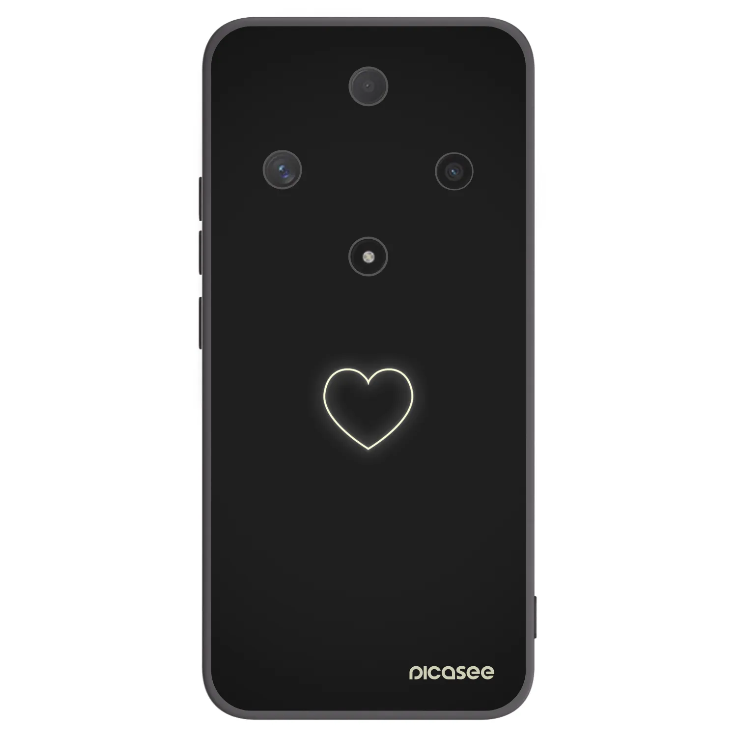 Picasee fekete szilikon tok az alábbi mobiltelefonokra Honor Magic6 Lite 5G - Heart