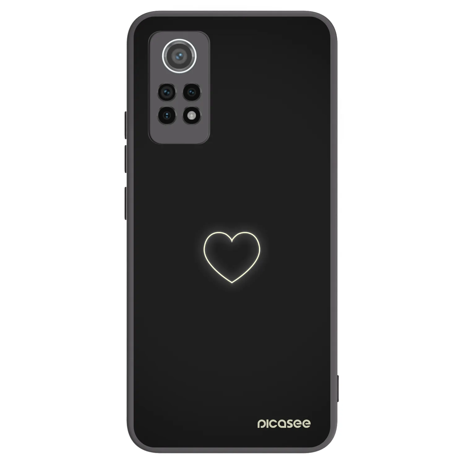 Picasee fekete szilikon tok az alábbi mobiltelefonokra Xiaomi Redmi Note 12 Pro 4G - Heart
