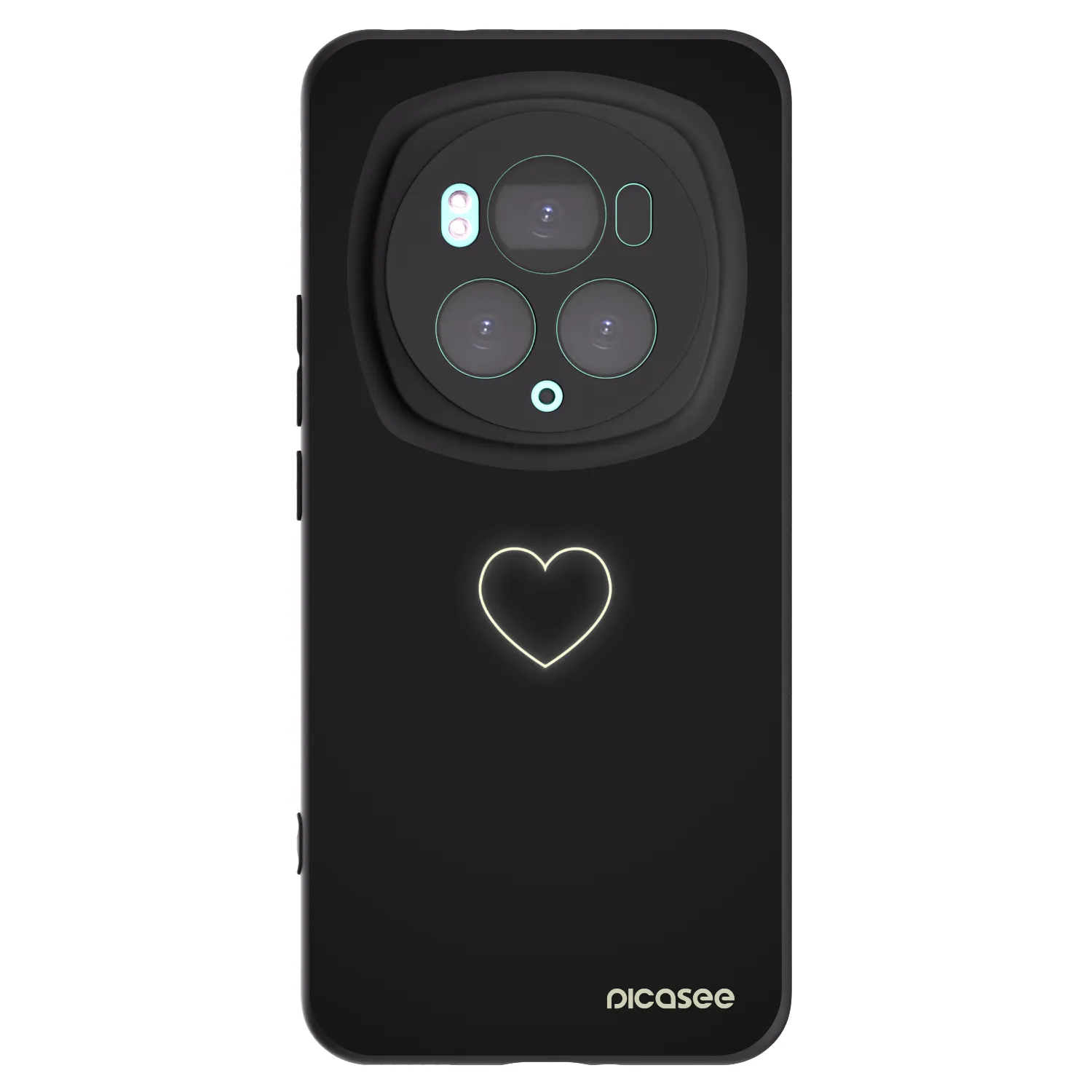 Picasee fekete szilikon tok az alábbi mobiltelefonokra Honor Magic6 Pro - Heart