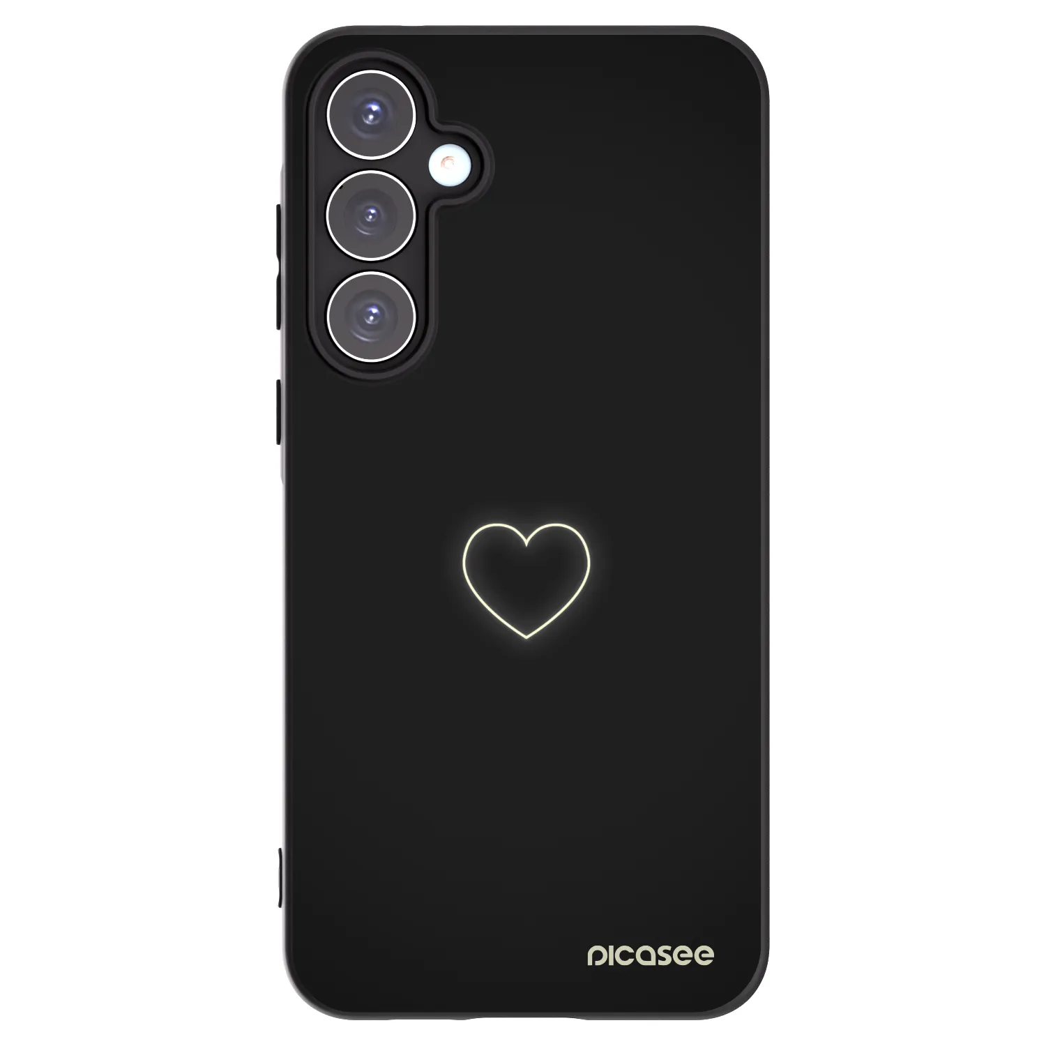Picasee fekete szilikon tok az alábbi mobiltelefonokra Samsung Galaxy A55 5G A556B - Heart