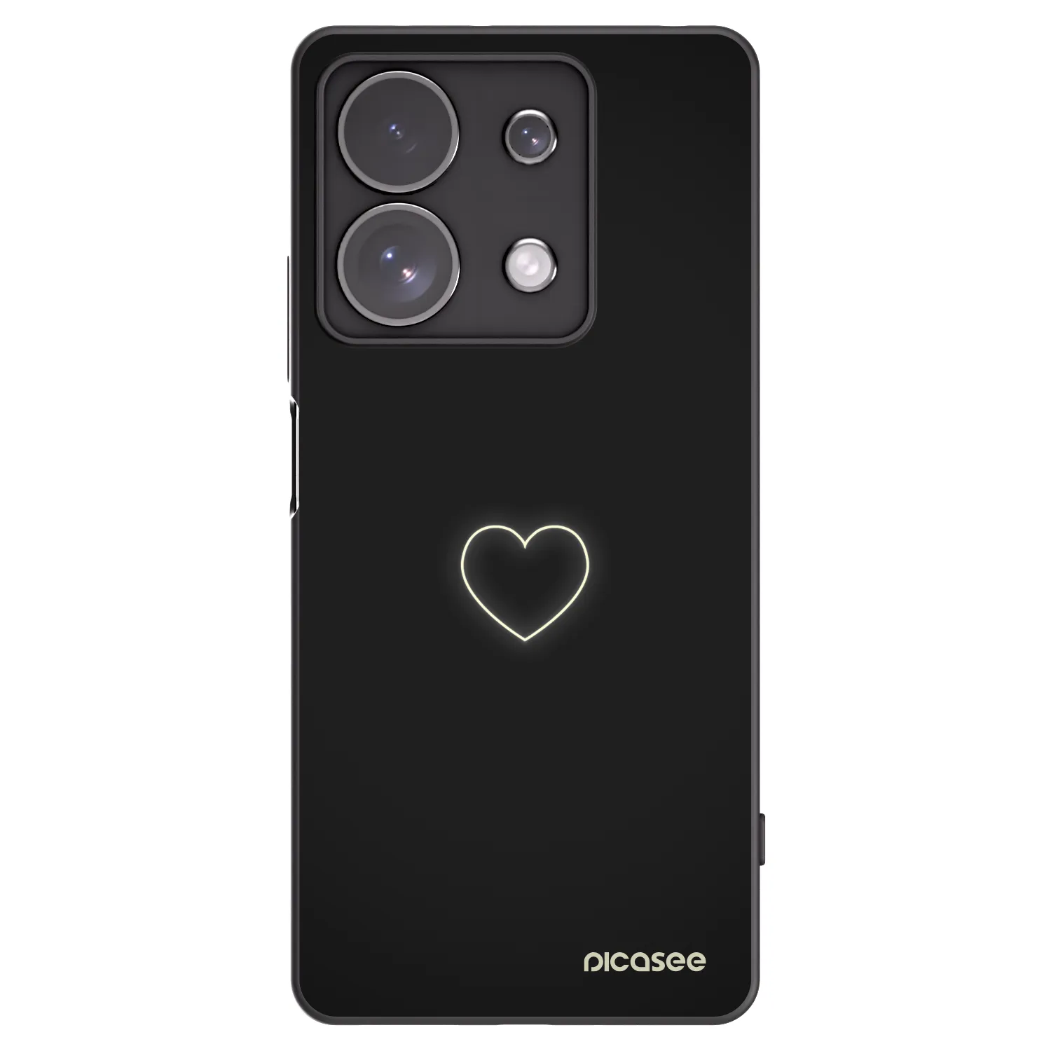 Picasee fekete szilikon tok az alábbi mobiltelefonokra Xiaomi Redmi Note 13 Pro 4G - Heart