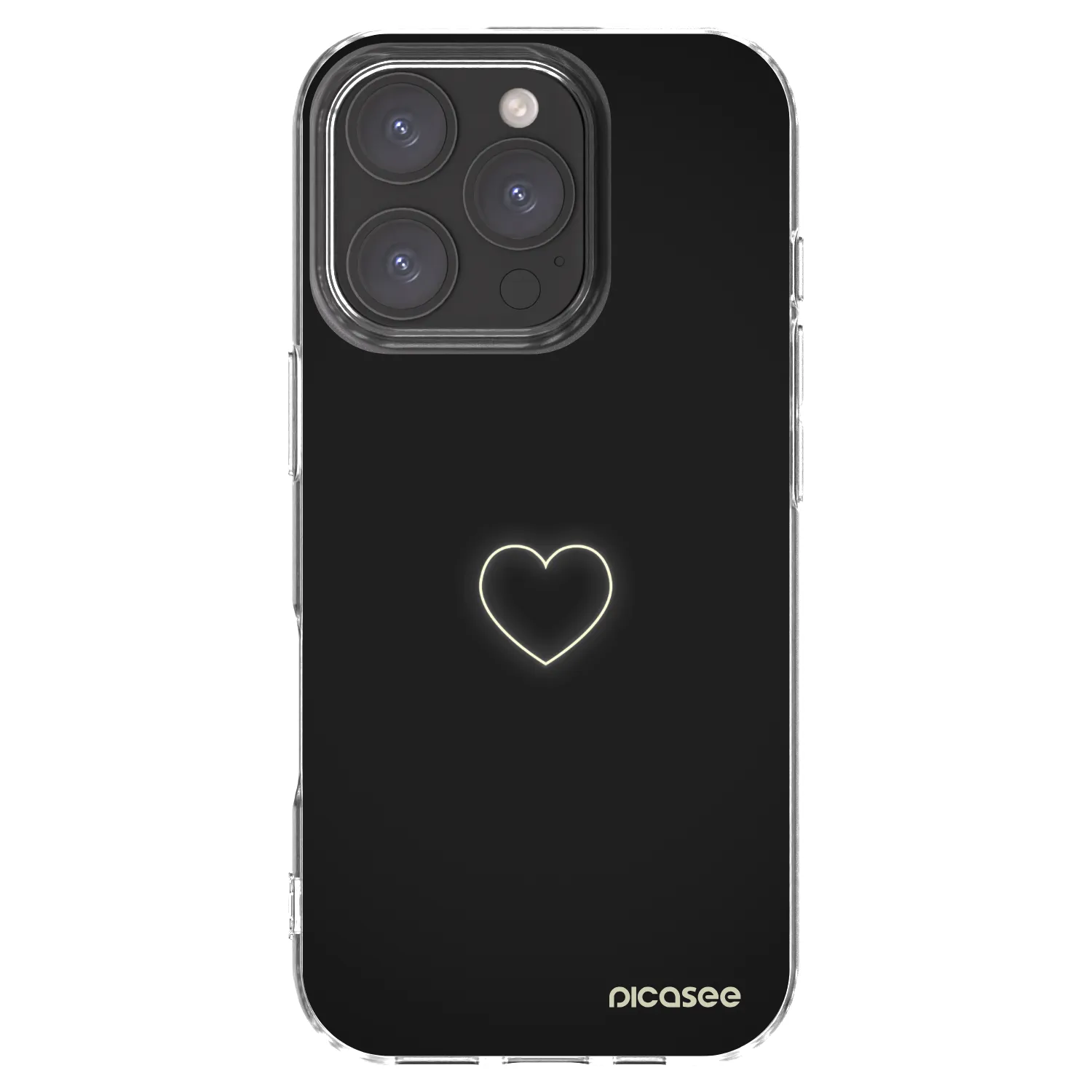 Picasee átlátszó szilikon tok az alábbi mobiltelefonokra Apple iPhone 16 Pro - Heart