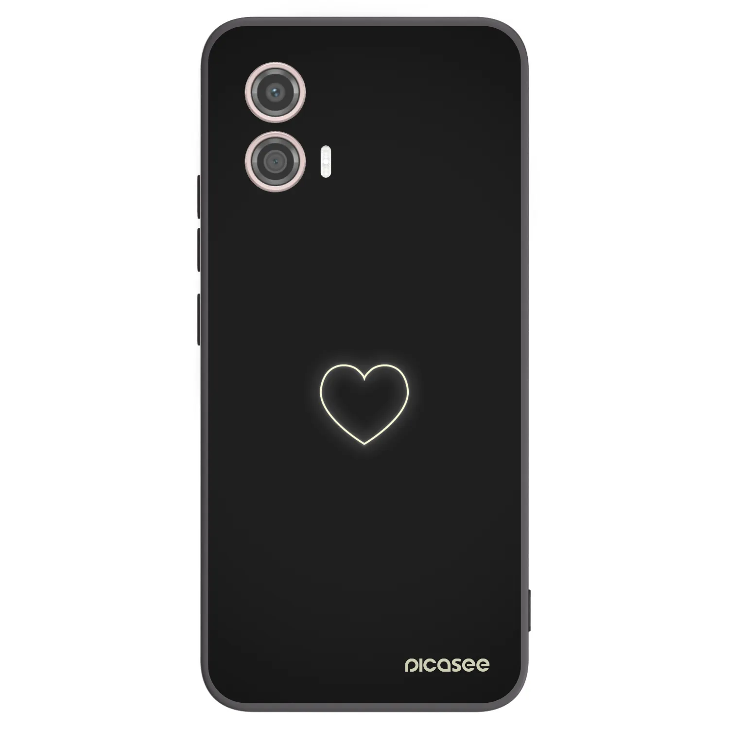 Picasee fekete szilikon tok az alábbi mobiltelefonokra Motorola Moto G53 5G - Heart