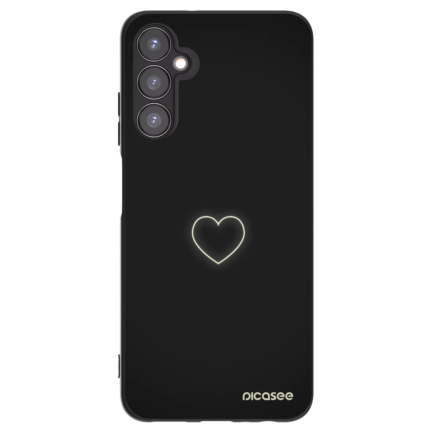 Picasee fekete szilikon tok az alábbi mobiltelefonokra Samsung Galaxy A05s A057G - Heart