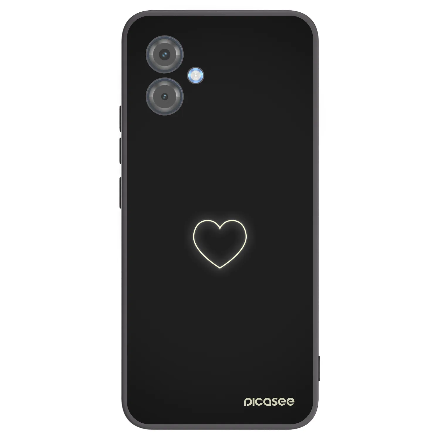 Picasee fekete szilikon tok az alábbi mobiltelefonokra Motorola Moto G14 - Heart