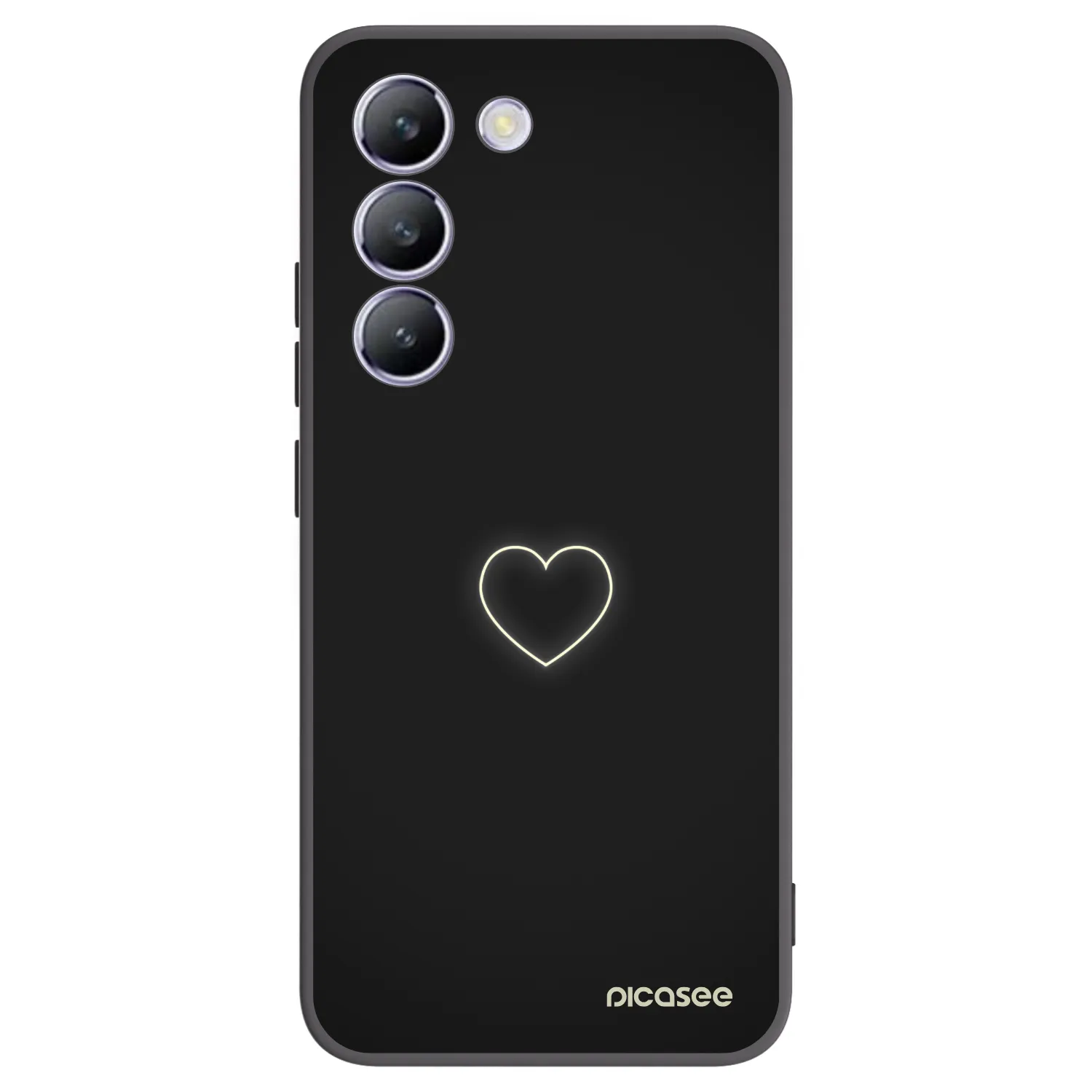 Picasee fekete szilikon tok az alábbi mobiltelefonokra Vivo V40 SE 5G - Heart