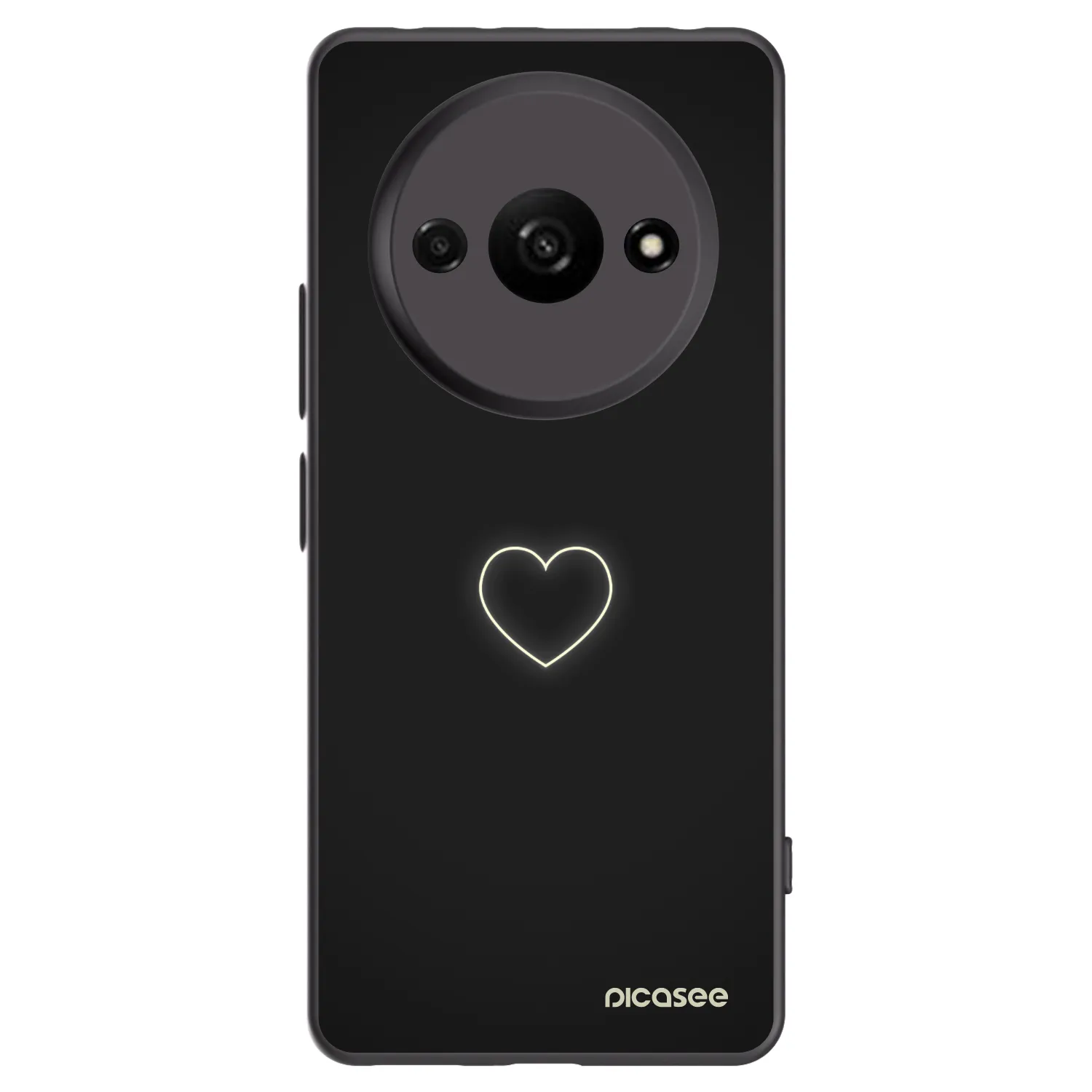 Picasee fekete szilikon tok az alábbi mobiltelefonokra Xiaomi Redmi A3 - Heart