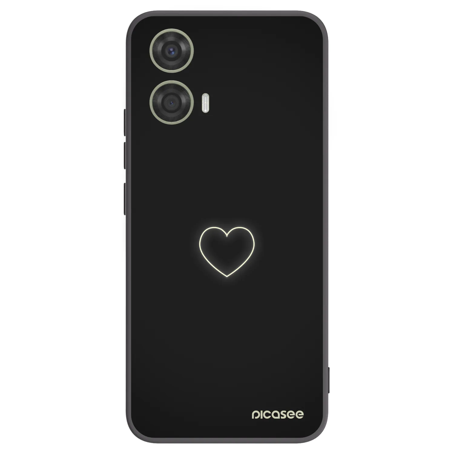 Picasee fekete szilikon tok az alábbi mobiltelefonokra Motorola Moto G24 - Heart