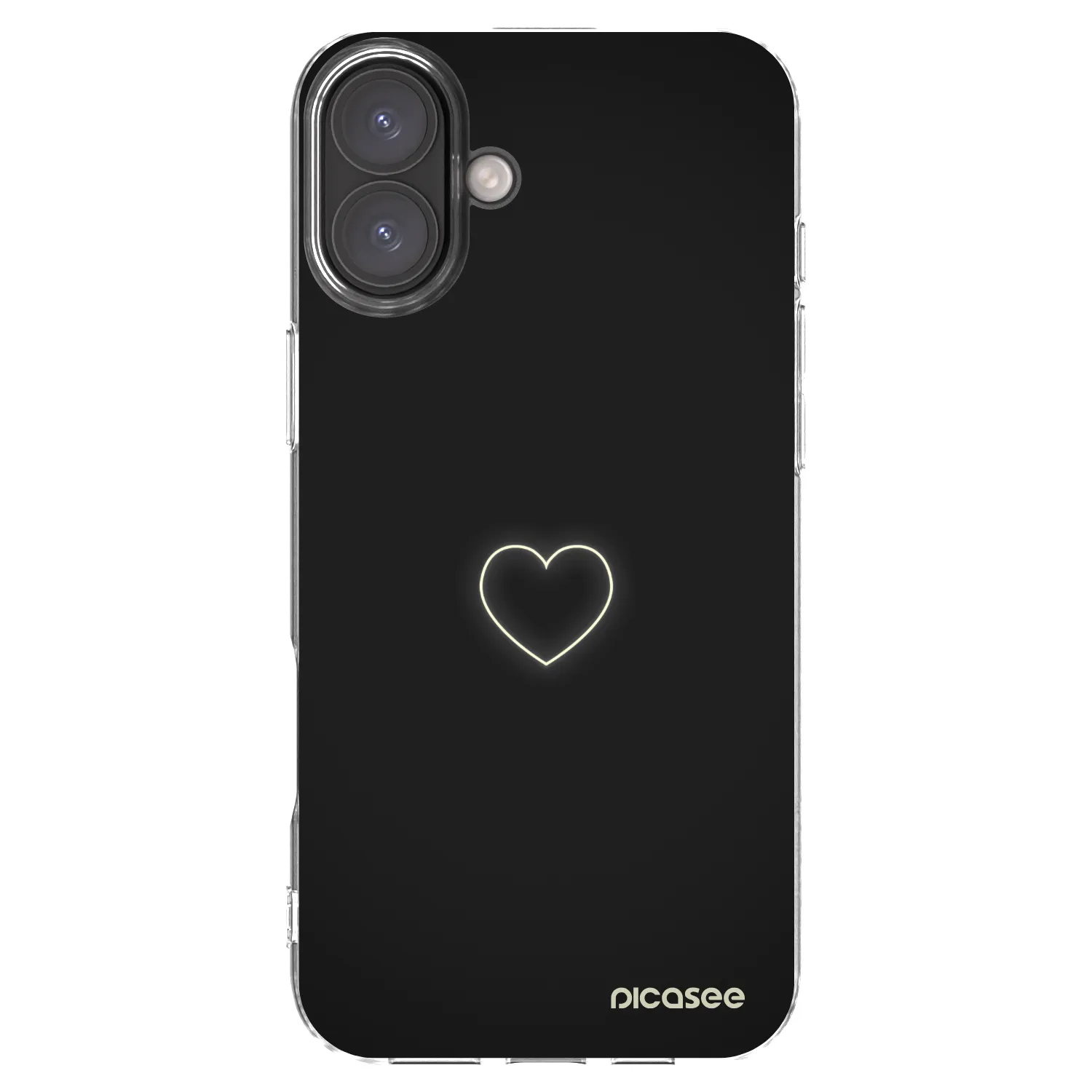 Picasee átlátszó szilikon tok az alábbi mobiltelefonokra Apple iPhone 16 Plus - Heart