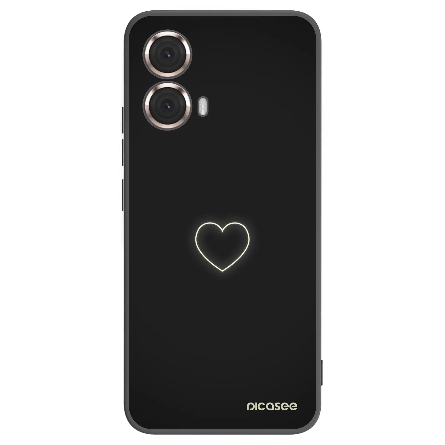 Picasee fekete szilikon tok az alábbi mobiltelefonokra Motorola Moto G85 - Heart